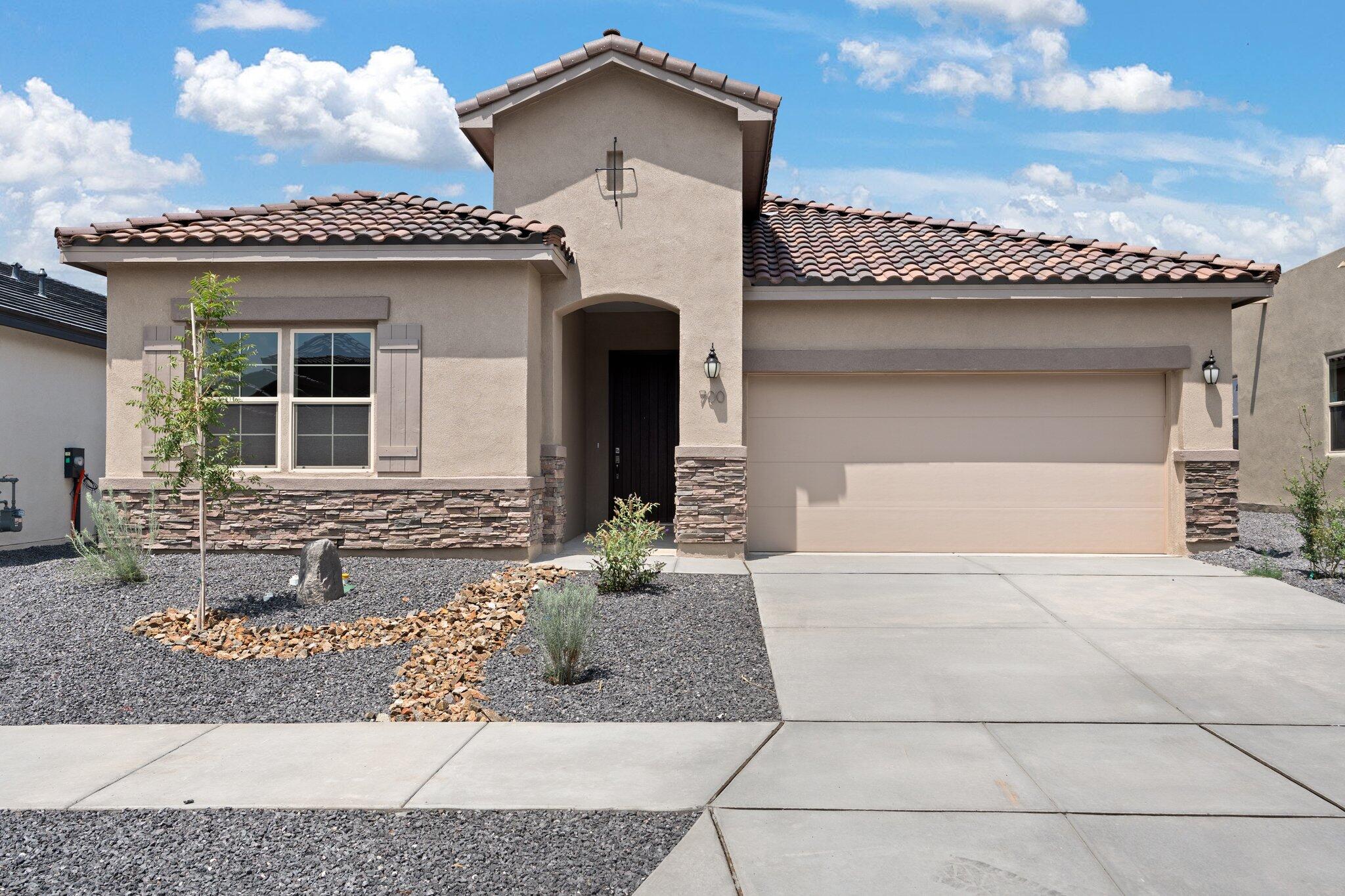 This thoughtfully designed floor plan features 3 bedrooms + Flex Room, 2.5 bathrooms, and a 2-car garage, offering plenty of space for comfortable living. The open-concept layout connects the kitchen, great room, and dining area--ideal for entertaining or family time. The kitchen boasts a large island with quartz countertops for prep and seating. The great room's tray ceilings add elegance, while energy-efficient windows fill the home with natural light. The primary suite includes a tray ceiling and a spa-like en-suite. A tankless water heater provides endless hot water, and the flex room offers versatile space for a home office, gym, or playroom.