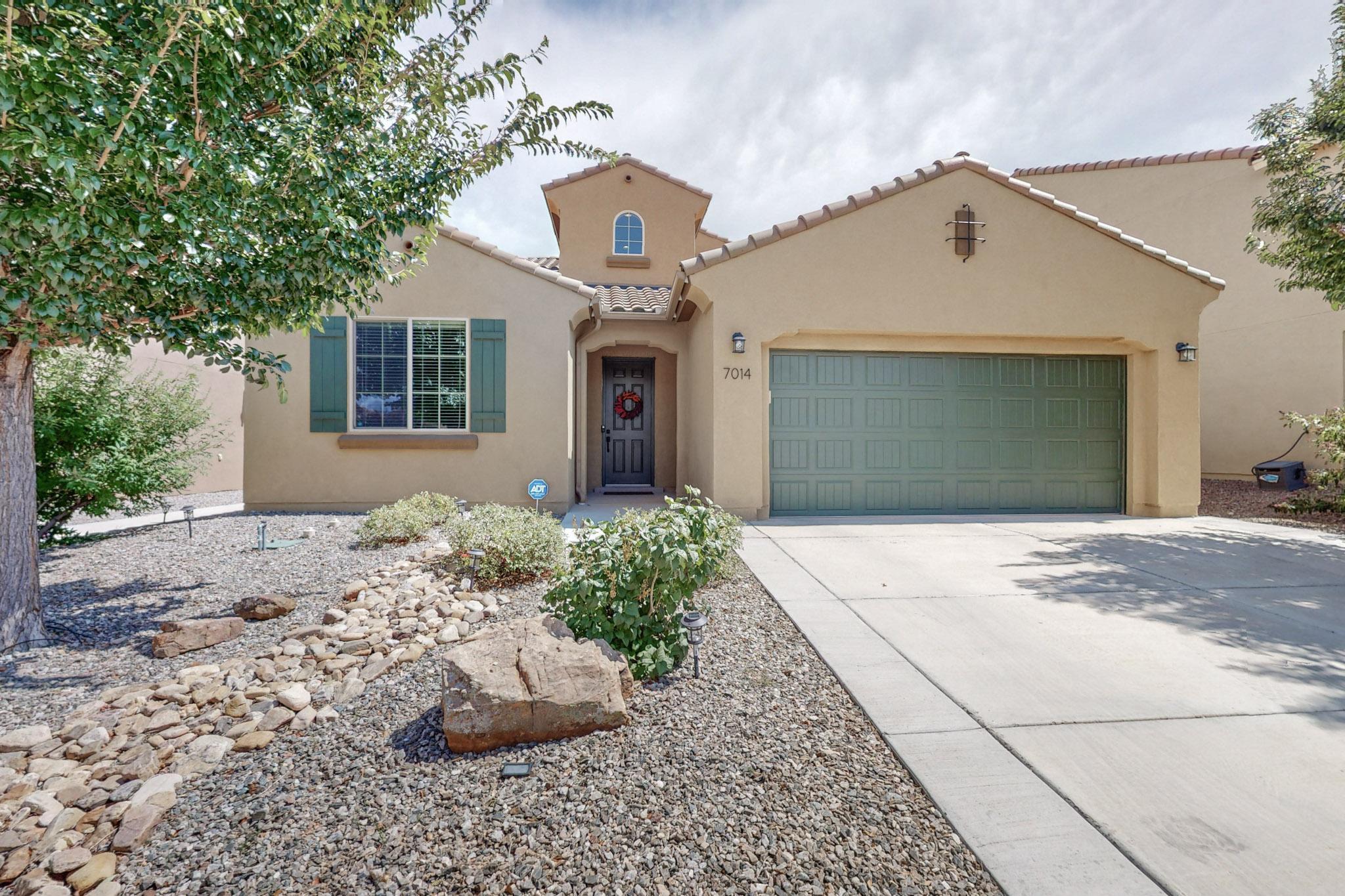 Welcome to this exceptionally priced 6-year-old Pulte home located in the desirable Lomas Encantadas community of Rio Rancho. This light and bright open floorplan offers 2,675 square feet of comfortable living space, featuring 4 bedrooms and 3 baths. The heart of the home is the beautifully designed kitchen, complete with granite countertops, a stylish tile backsplash and an abundance of cabinetry. A large pantry and a center island with a breakfast bar add to the kitchen's functionality. Stainless steel appliances, including a built-in gas stove/oven, microwave, refrigerator and cooktop, make this kitchen a chef's delight. The kitchen seamlessly flows into the great room, creating an ideal space for family gatherings and entertaining guests. The main level also features... See More