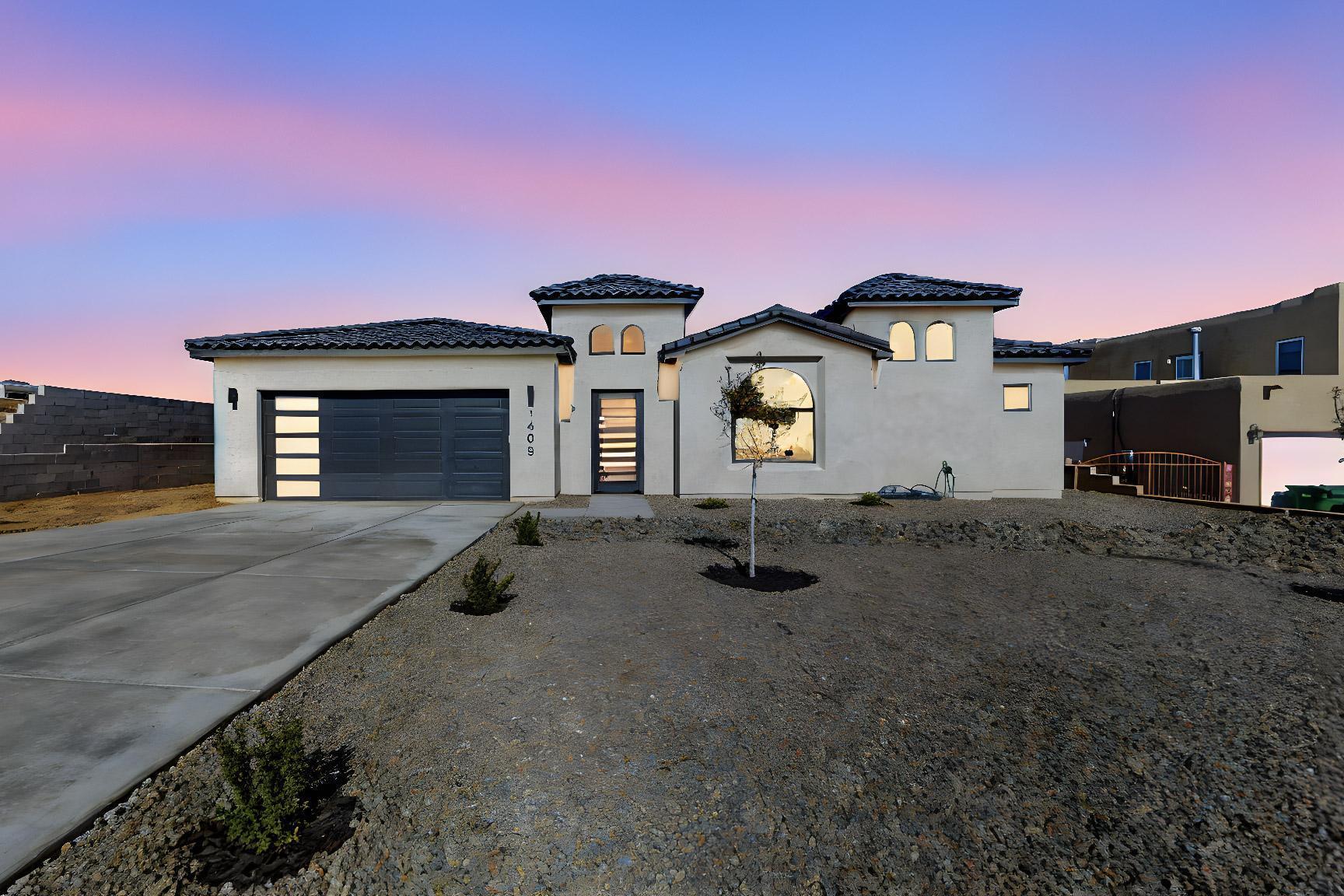 This is a stunning new build with amazing Sandia views located in a developing neighborhood. Natural light comes in from skylights and large windows. This property is equipped with Stainless Steel appliances, including the Bbq grill. Two fireplaces where you can enjoy indoor and/or outdoor entertainment. Master suite has his and hers closets, sinks and shower. Additionally, this house has a mini master suite at the front of of the house. Come see this house today and make it your home!