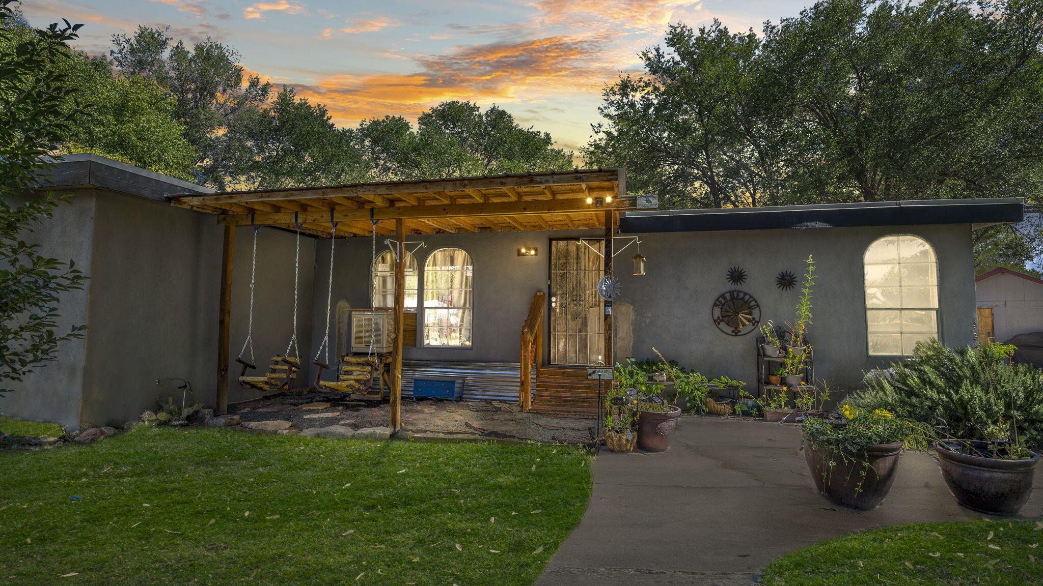 Welcome to this delightful residence nestled in the heart of Bosque Farms. This home offers the perfect blend of comfort & style. As you enter, you are greeted by a spacious living area filled with natural light, perfect for entertaining or relaxing with loved ones. The kitchen boasts ample space & a cozy dining area, making meal preparation a joy. With 3 generously-sized bedrooms, including a tranquil master suite, this home ensures everyone has their own private space. The additional bedrooms are versatile & can serve as guest rooms, home offices, or playrooms. Step outside to discover a beautiful yard, complete with horse stall, sheds, & patios. The outdoor oasis is perfect for BBQs, gardening, or enjoying the sunset. Schedule a showing today & see all that this property has to offer!