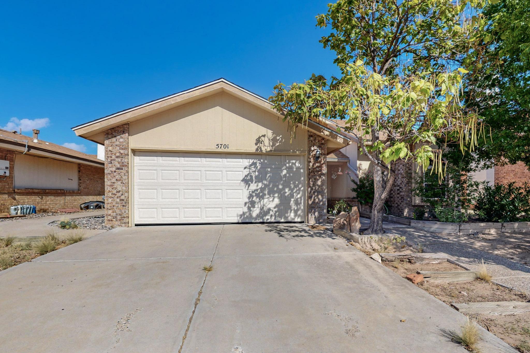 Lovely sought after Taylor Ranch neighborhood! Beautiful 3 bedroom 2 bath home. Tile and laminate flooring throughout the house.  Spacious primary bedroom with garden tub in bathroom, large California Closet and wonderful Vegas at entrance of primary bedroom. The living room has solid pine custom shelves.   Picturesque backyard with wonderful flowers, garden and soothing Koi pond.  Reach out for showings - this beautiful family home one wont last long.