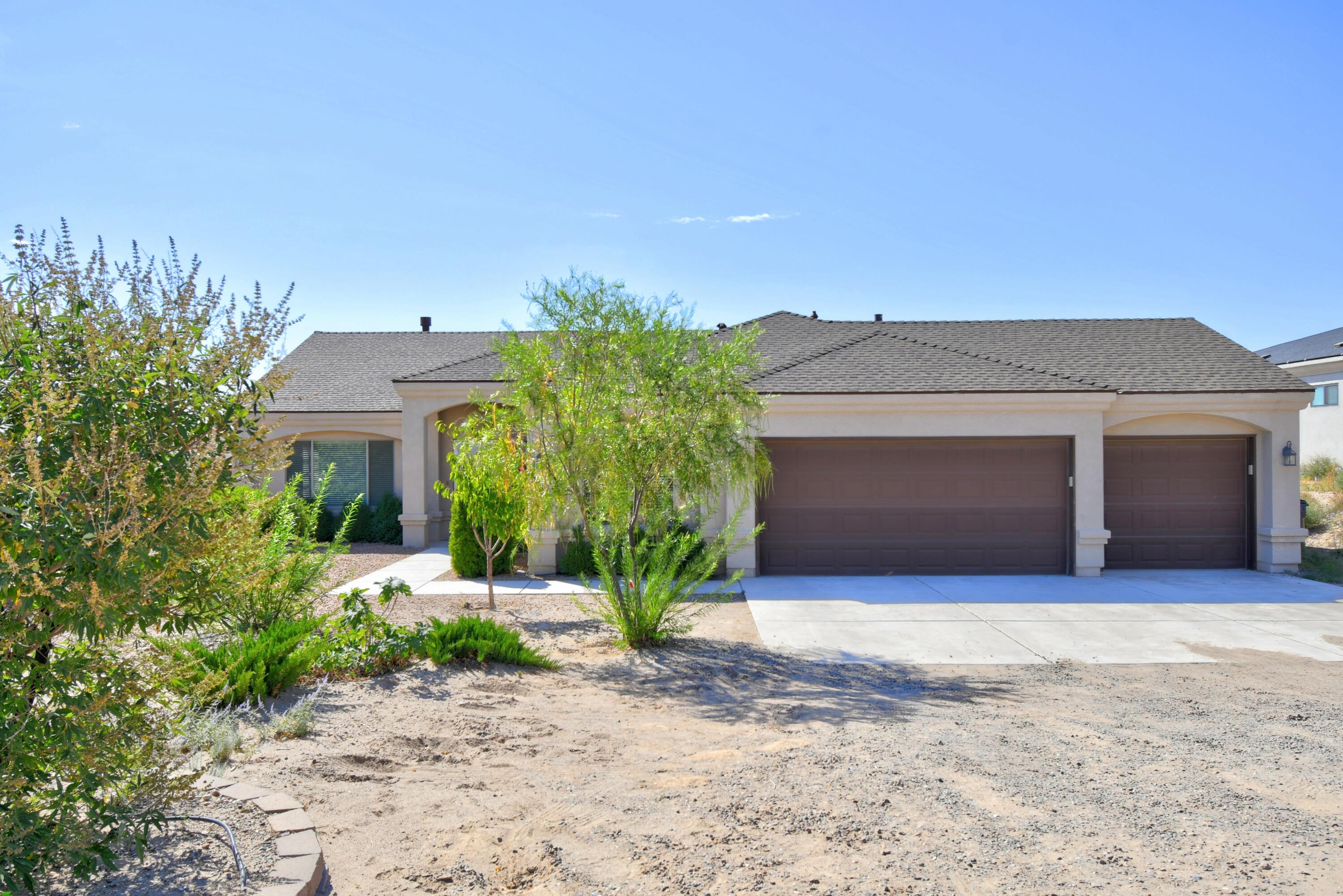 Price reduced $61,000.00! Stunning 4BR custom home with a finished 3-car garage on a spacious 1/2-acre lot with backyard access! The open floor plan is perfect for entertaining. The beautiful kitchen offers abundant storage, a pantry, numerous cabinets, a large island, and granite countertops. Enjoy the cozy 3-sided fireplace, visible from the kitchen, family, and living rooms. The spacious primary bedroom features an ensuite with a separate shower and garden tub. Two additional bedrooms, a front office, a convenient laundry room, and a fully finished 3-car garage with epoxy floors. Large shed, RV/toy parking, fiber optic connection, and refrigerated air! TV's & all appliances convey!No entry without a signed Buyer Broker Agreement.