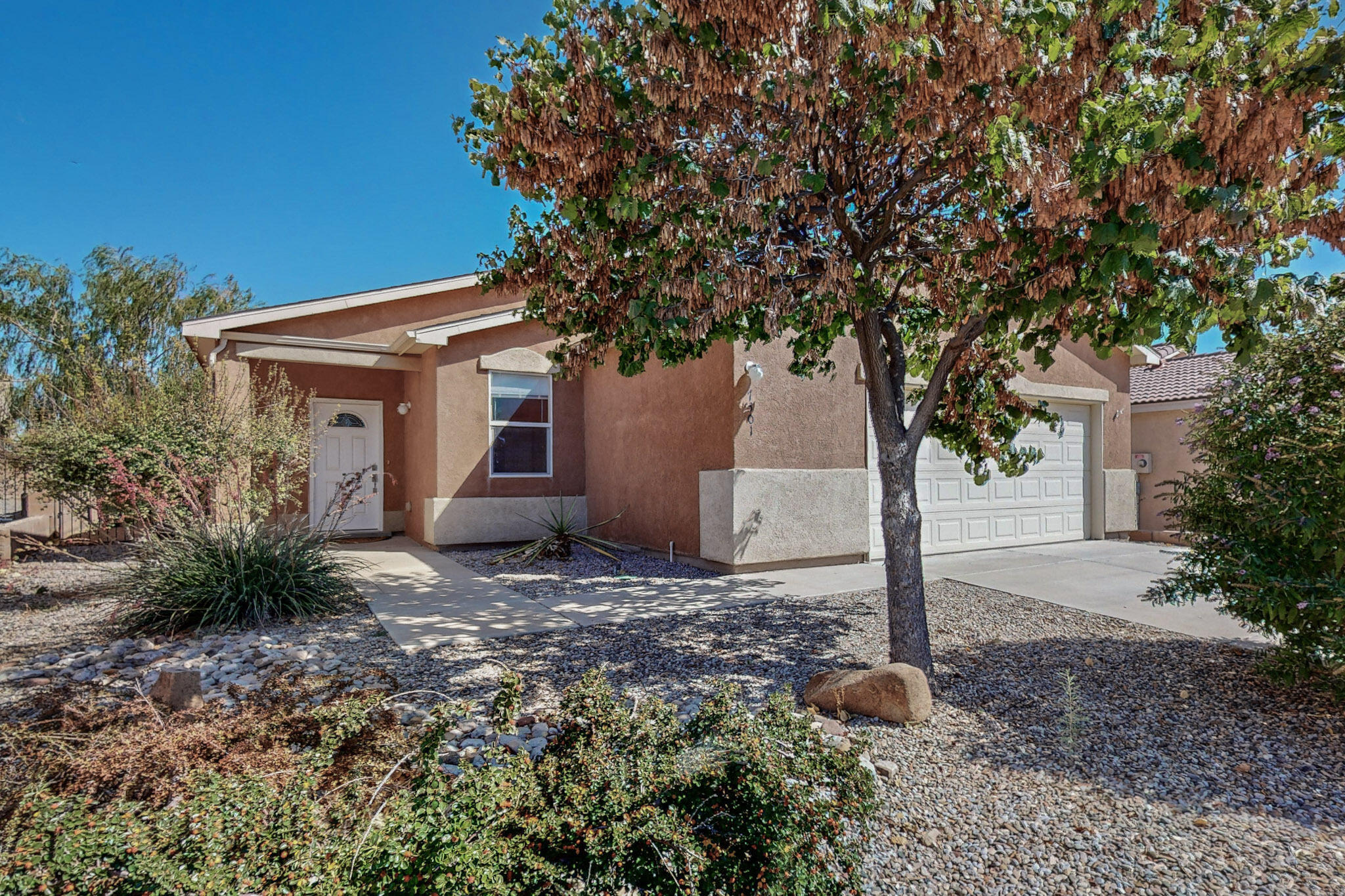 Fabulous location for this Centex Home in the Trails Subdivision.  This neighborhood is quiet and peaceful, low traffic and easy access to the trails for outdoor enjoyment.  Large Living Room opens to Kitchen  with Pantry,  and Nice Sized Dining Room. Office/ Den or hobby room is right off the living room.  Primary Bedroom is separate from the other Bedrooms and has a luxurious soaking tub and separate shower.  Covered rear patio opens to the easy care rear yard complete with mature plants and a fruit bearing peach tree.  Home was recently carpeted and painted and is ready for a new owner.  There is solar and a water softener  Call your broker or reach out for a private showing.