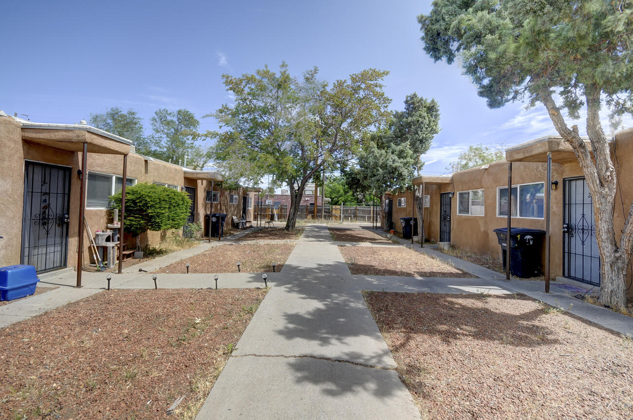 Updated four plex featuring all two bedroom, one bath units. Seller has installed new CMU court yard walls on the front of each unit. TPO Roof, evaporative coolers in good condition. Current numbers with a 5% vacancy allowance, and a 5% maintenance allowance results in a CAP rate of 6.65 and GRM or 10.5 with one vacancy. If rents were raised to $1222.00 a CAP of 11.43 and GRM of 6.99 would be achieved. Seller will sell single buildings or any combination thereof including all four buildings. See 3413, 3409 & 3421 Eastern listings.