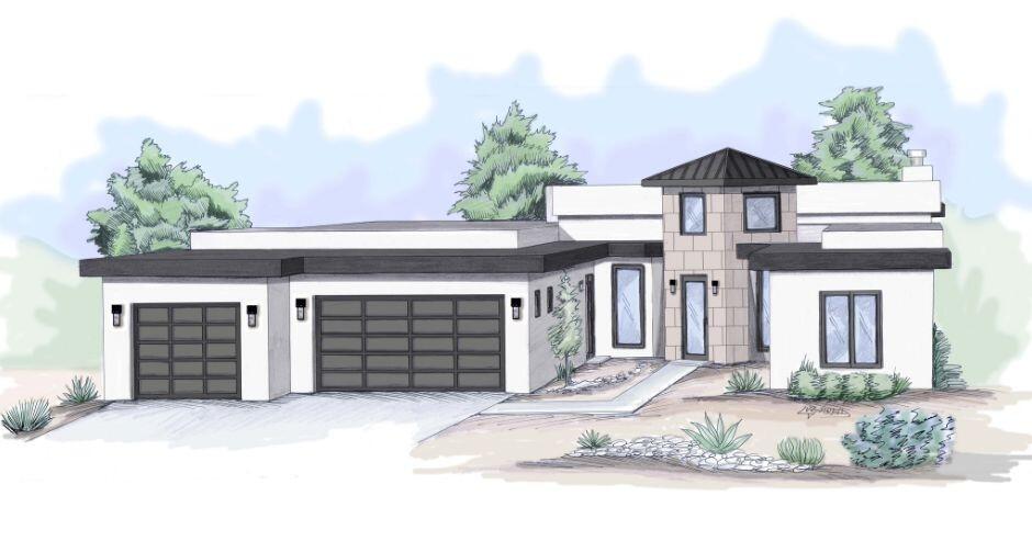 Under construction with an estimated start at the end of August 2025, this custom luxury home in the heart of Los Ranchos offers an extraordinary blend of elegance, thoughtful design, and timeless craftsmanship. Spanning over 6,200 square feet, this architectural masterpiece is tailored for elevated living, multigenerational comfort, and seamless indoor-outdoor entertaining. From the grand entry tower and central courtyard to the expansive covered porches and elevated Trex deck, every detail has been intentionally curated. At the heart of the home, the soaring family room with 14-foot ceilings is anchored by a sleek linear fireplace and flanked by four retractable glass sliders that open to the outdoors, creating a fluid connection between interior and exterior spaces.