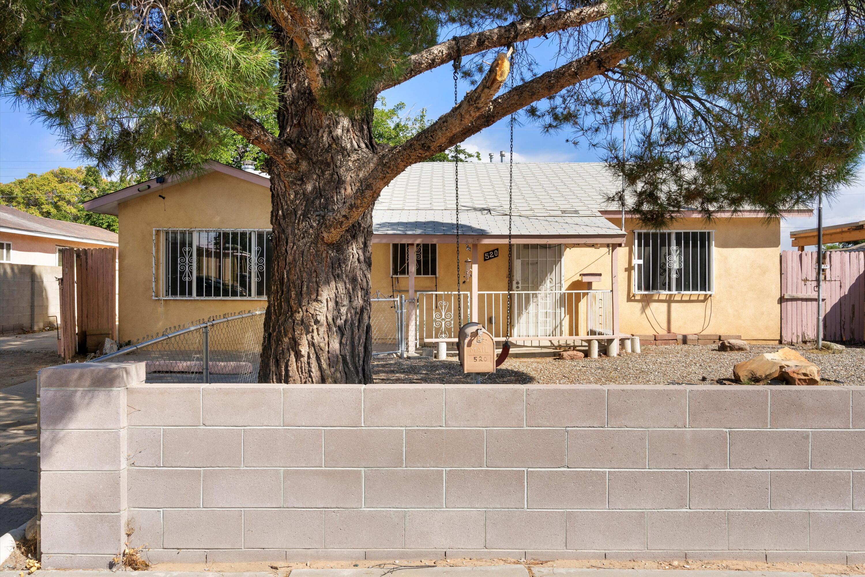 This charming 4-bedroom, 2-bathroom detached home offers 1,580 sq.ft. of comfortable living. Nestled in the Ladera Heights neighborhood of Albuquerque, this property is perfect for families or investors looking to add value. The spacious layout is filled with natural light, and the open-concept living area is ideal for entertaining. With four generously sized bedrooms, there's ample space for everyone. Conveniently located just 5 minutes from I-40, commuting to work has never been easier. Outside, you'll find an ample backyard, perfect for relaxation or outdoor gatherings. This home represents an excellent opportunity for investors or homeowners looking to bring their vision to life. Don't miss your chance to make this property your own--schedule a showing today! READ LO/SO REMARKS.