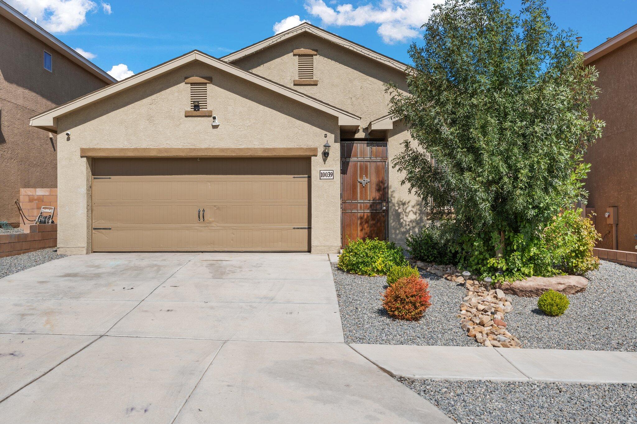 This LGI home is located in Desert Sands with the perfect blend of charm and modern living. This home has much to offer with 3 bedrooms 2 bath 2cg. The desirable floorplan is spacious and cozy. With builder upgrades though out, The kitchen is a chef's delight with updated counter tops and plenty of counter and storage space. The primary suite is complete with a full bathroom. Enjoy the luxury of refrigerated air conditioning. This home has a great location and is close to amenities, parks, and schools. The backyard offers a blank canvas for creating your personal oasis along with a covered patio. Did I forget to mention the owned solar panels! This one has it all!!