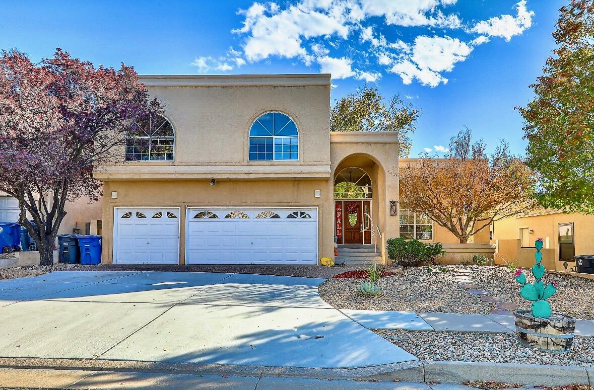 Looking for a home that checks all the boxes? Welcome to Vineyard Estates, where this 4-bed, 3-bath stunner sits proudly at the top of the community like it owns the place (spoiler: it kinda does). Located in the coveted La Cueva School District, it boasts two spacious living areas, an open floor plan, and a kitchen that's basically a party magnet. Need outdoor space? How about a covered patio, grill counter, and a backyard ready for your next BBQ showdown? Upstairs, the primary suite has a closet so big you might need a map, plus three more roomy bedrooms--two with mountain views! Bonus: there's even an office that could moonlight as a bedroom. Don't let this one slip away--call today!