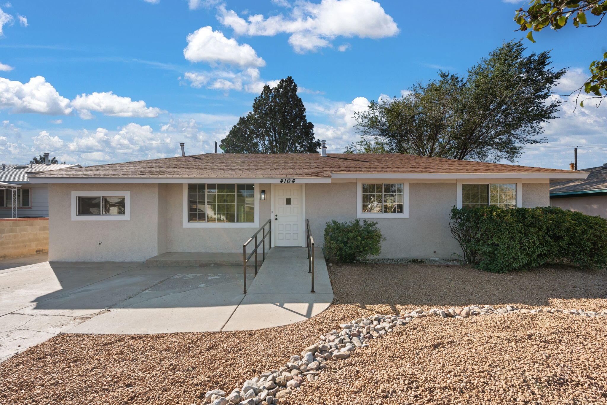 Experience the charm of 4147 Hendrix, a completely renovated 3-bedroom, 3-bathroom home with ADA accessibility and modern upgrades throughout. From the sleek kitchen with granite countertops and stainless steel appliances to fully updated bathrooms, new flooring, and upgraded mechanicals, this home is designed for comfort and quality. Enjoy three versatile living areas and a shaded yard perfect for relaxation. With refrigerated air and located in a peaceful community close to shopping and dining, 4147 Hendrix is ready to welcome you home. Schedule a viewing today!