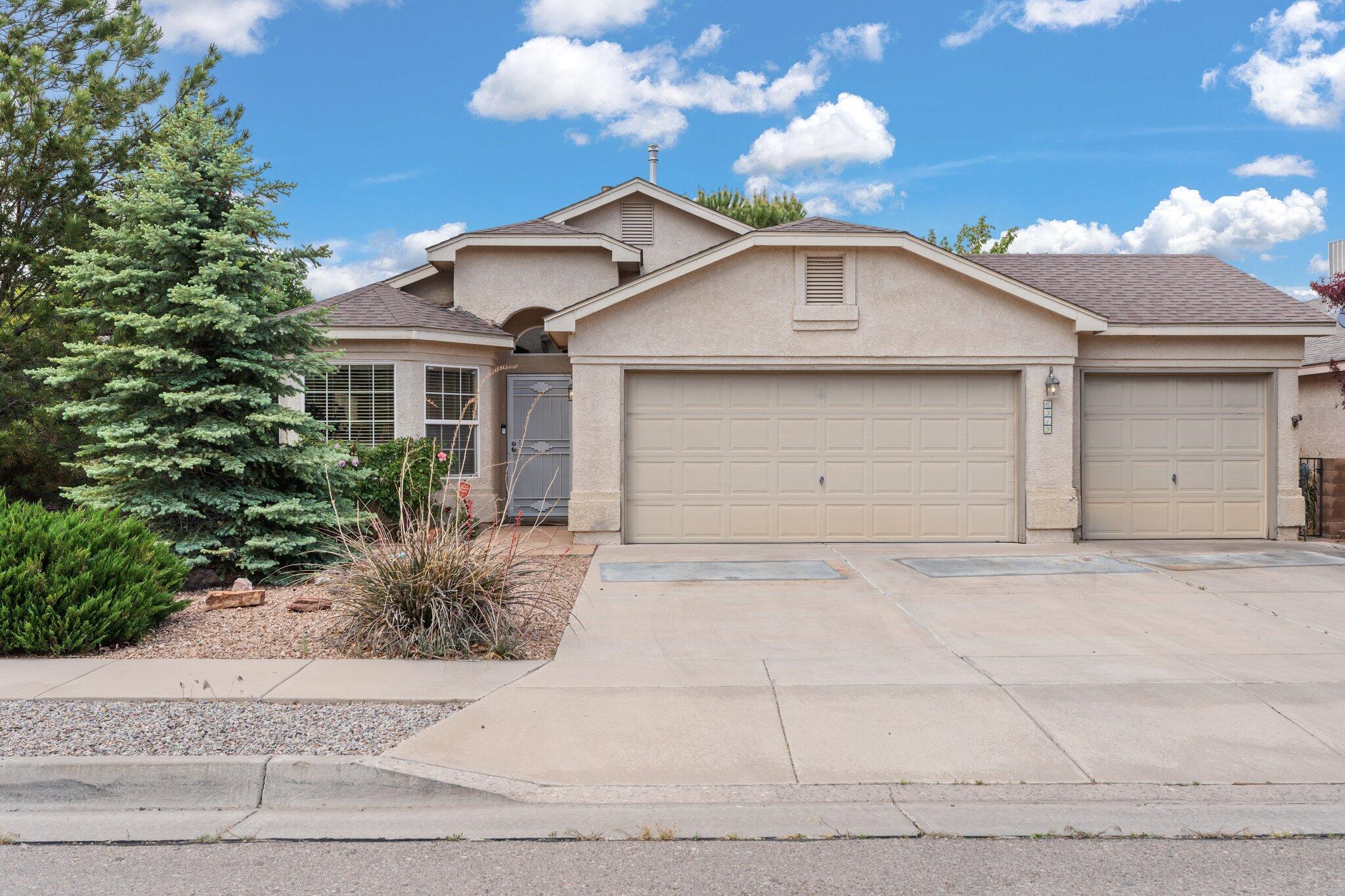 Fall in love with this beautiful Ventana Ranch gem! Fantastic single story on a premium, large lot with a 3 car garage.  Ceramic tile highlights the great room with vaulted ceilings & tons of natural light.  Beautiful kitchen with stainless steel appliances, large island & custom backsplash. Brand new Pellet Stove in the family room! Gorgeous wrap around patio with a waterfall & Koi fishpond. Landscaping includes raised garden beds, fruit trees, roses, tulips, irises & more- all on a drip & sprinklers.  Newer roof- 2021, tankless water heater, refrigerated air & located on a cup-de-sac! Access to the beautiful Ventana Ranch Community Pool! This one is a winner!