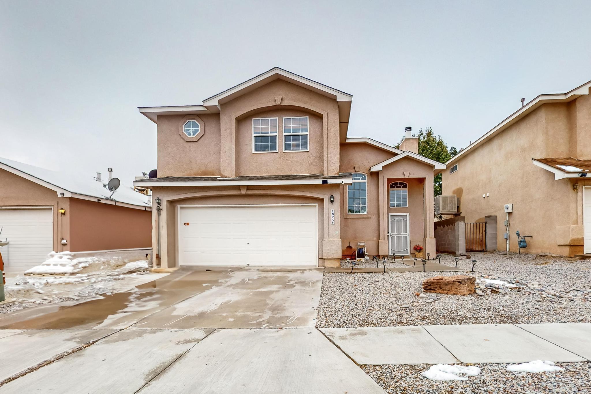 This beautiful 2 story home is located in Ladera. With 3 beds and 2 and a half baths, you will love the cozy feel of the open space between the kitchen, dining room and living room. Enjoy heat from the gas fireplace this winter. Plenty of room in the 2 car garage! Set up your appointment today!