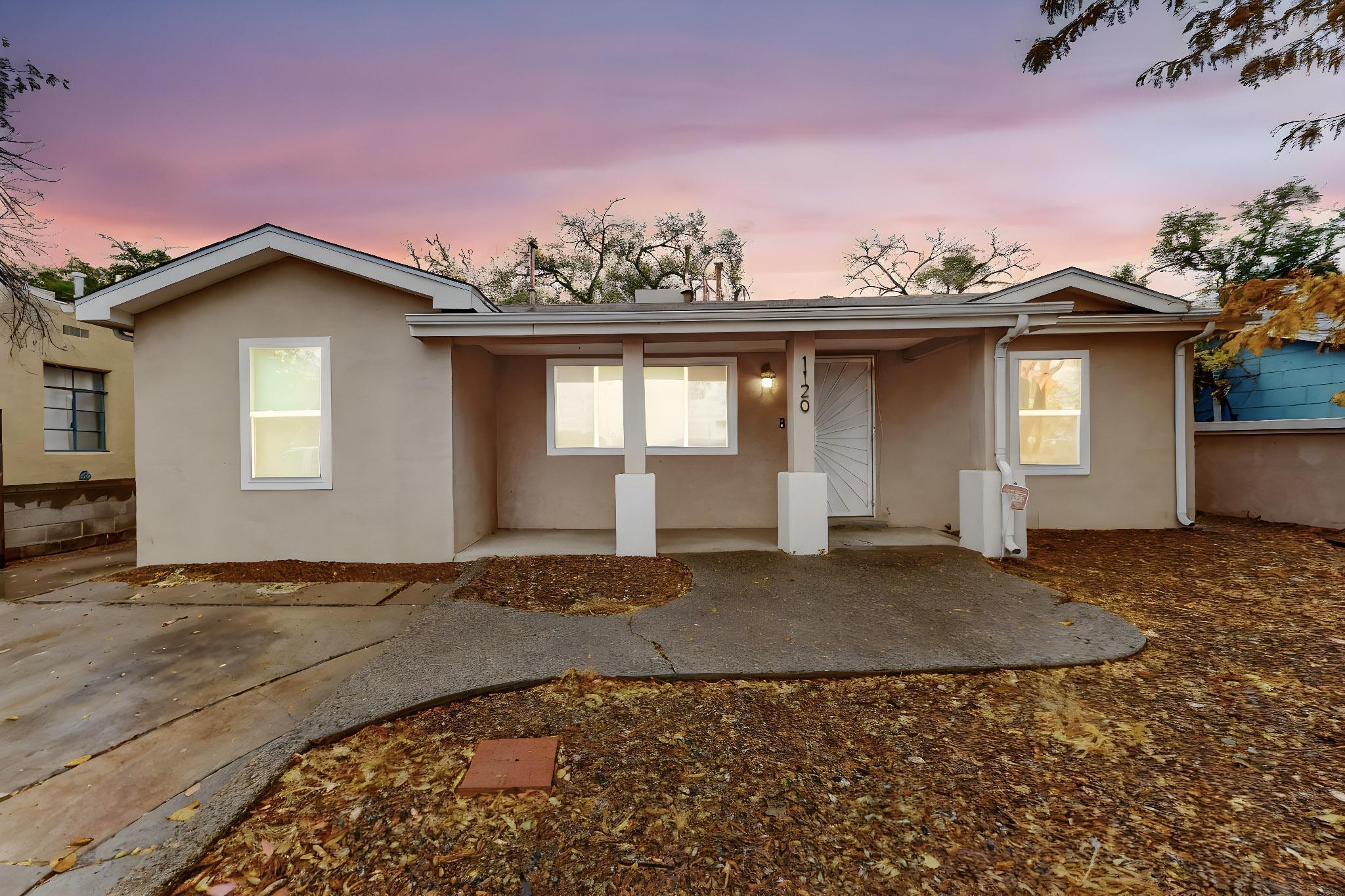 The location of this property is absolutely fantastic. This 3+1 bedrooms house plus Casita is ideal as an investment or the perfect home. There is a new sewer, new plumbing, new air-conditioned, new appliances, freshly painted, new carpet. A complete update! You have access to all the major sporting events in Albuquerque, walking distance to UNM or CNM. plenty of stores for shopping and plenty of Restaurants surrounding this location. The home is in great condition and is ready for occupancy. This property is a must look.