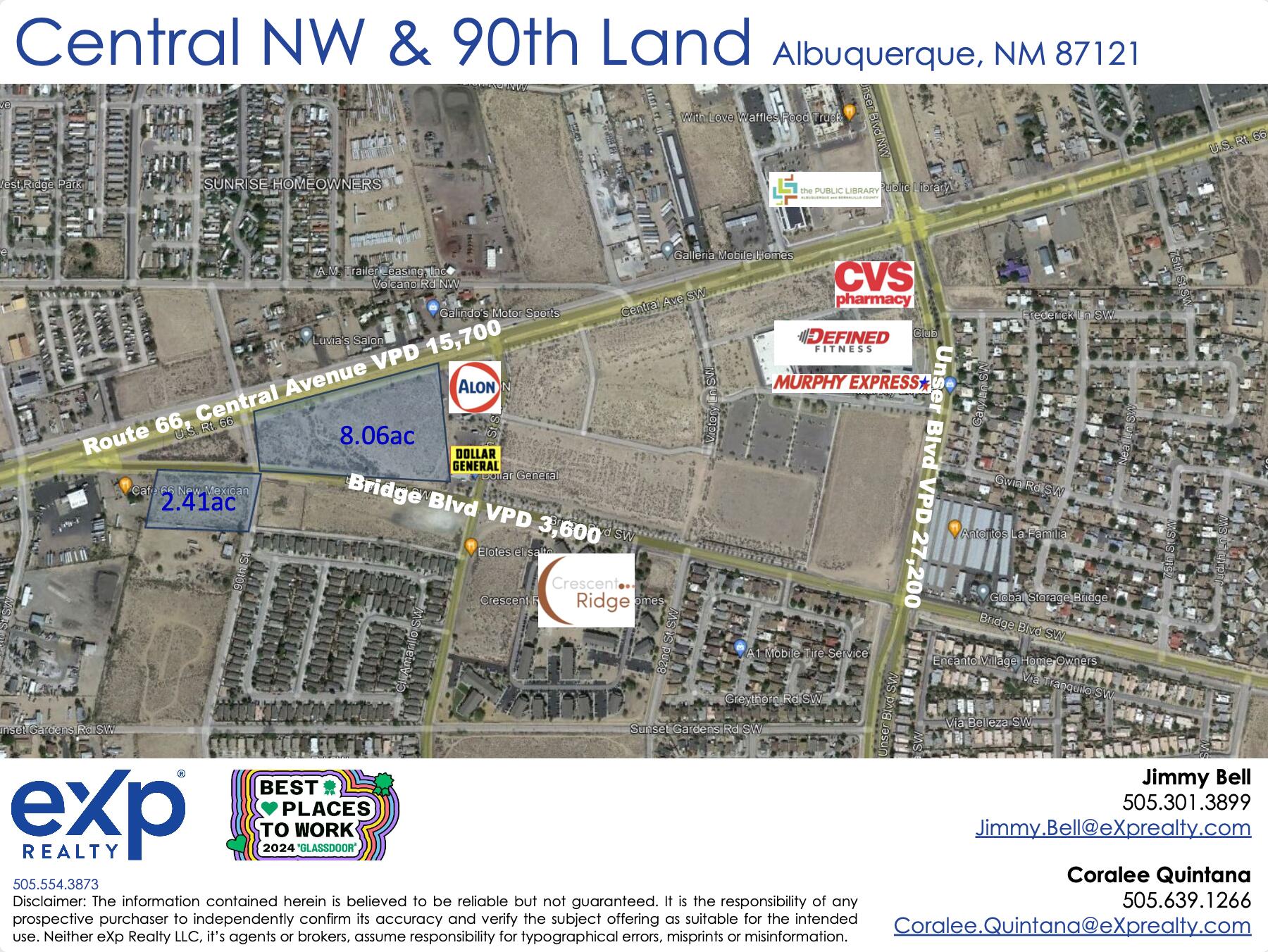 8.0605 Ac. with +929 feet of Central Frontage. Offered at $11/SF or $3,862,269. Clear Channel/Lamar Billboard income $2370 per year. Dollar General and DK Alon neighboring tenants. 25' utility easement along Central Avenue.
