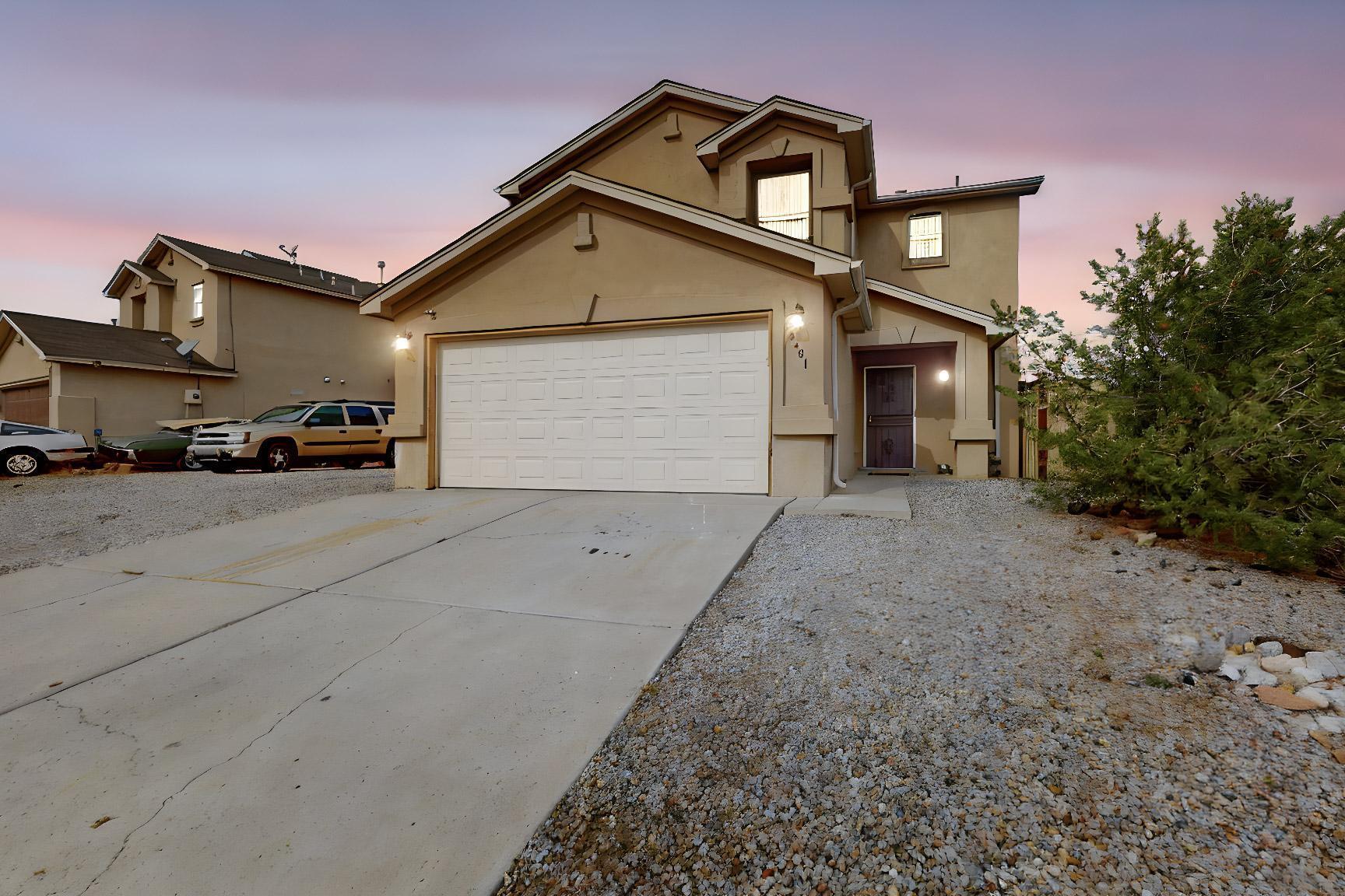 Immaculate and move-in ready, this beautifully updated 1629 sq. ft., 2 story home offers a perfect blend of style and convenience! A brand-new roof (just 3 months old), wood blinds on all the windows, wrought iron security on all windows and front/ back doors ensures peace of mind. The backyard includes a handy storage shed for extra space, newly raised Aluminum fencing and a 20ft side gate for easy backyard access. This home sits on a generous 0.2-acre lot with ample RV parking. Step inside to find modern, high-end finishes, including refrigerated air, updated stainless steel appliances and sleek newer cabinets in the kitchen, bathrooms and laundry room. The kitchen and bathrooms all with elegant granite counters with matching backsplashes and updated fixtures add a touch of luxury.