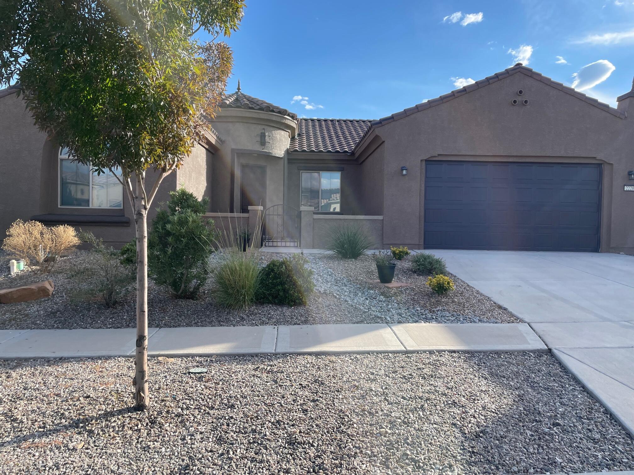 Welcome to Mirehaven! Albuquerque's premier 55+ community. This home features spacious living areas with an open floor plan concept. Perfect for entertaining guests or just staying in at home and relaxing. Hard wood floors in the master bedroom complete the look. When you are not at home, enjoy the many activities at the Del Webb Community Center. A refreshing pool, tennis courts, pickle ball courts, and a fitness center are just some of the amenities that await. With community values at the heart of Mirehaven, you can't go wrong. Come and visit your new home today!