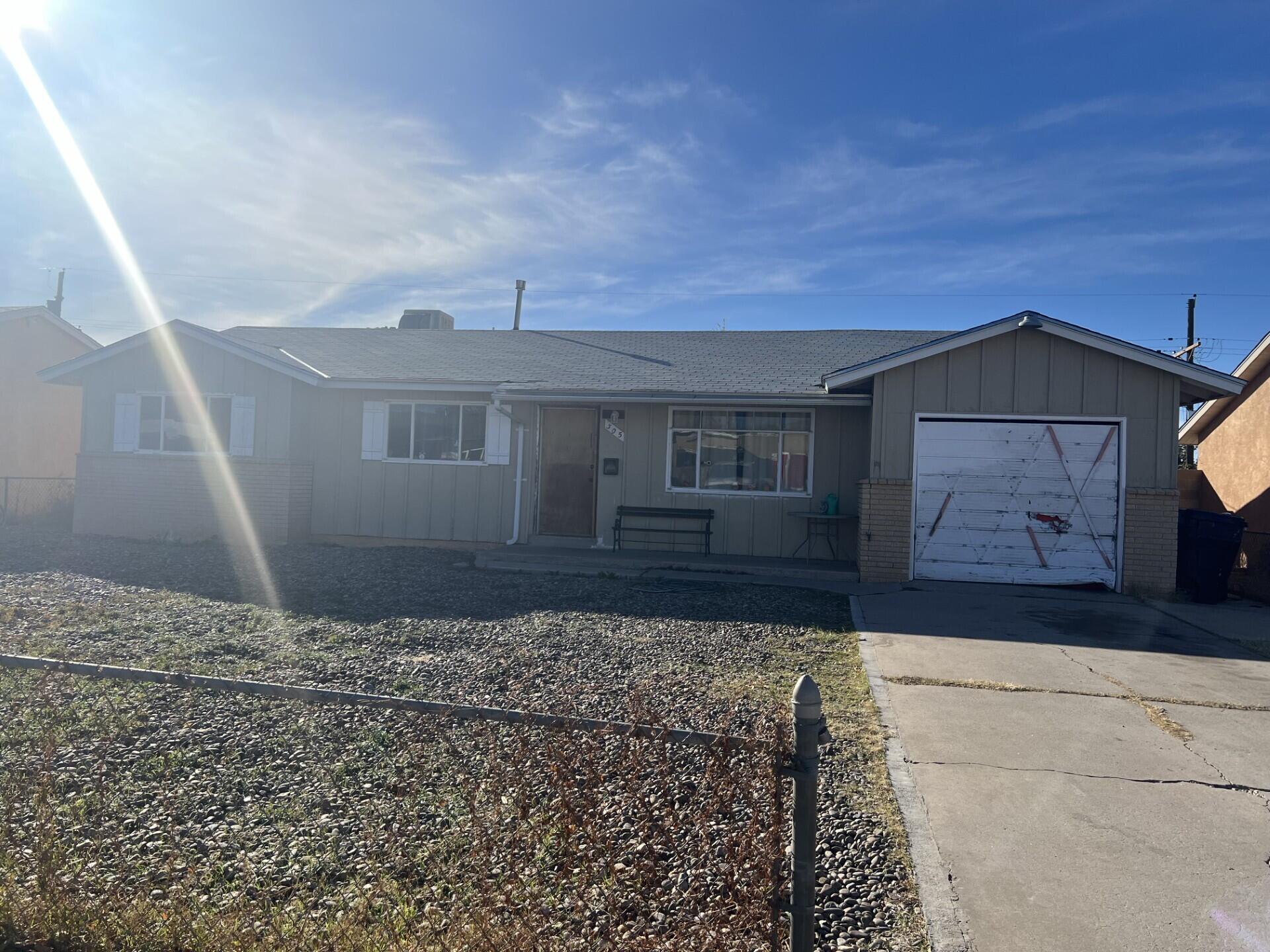 3 bed, one and three quarter bath home. Open floor plan. 1 car garage, mud room with space for storage, back yard is fenced with a storage shed and covered patio. This home won't last long! Being sold in AS-IS condition. No FHA!!!