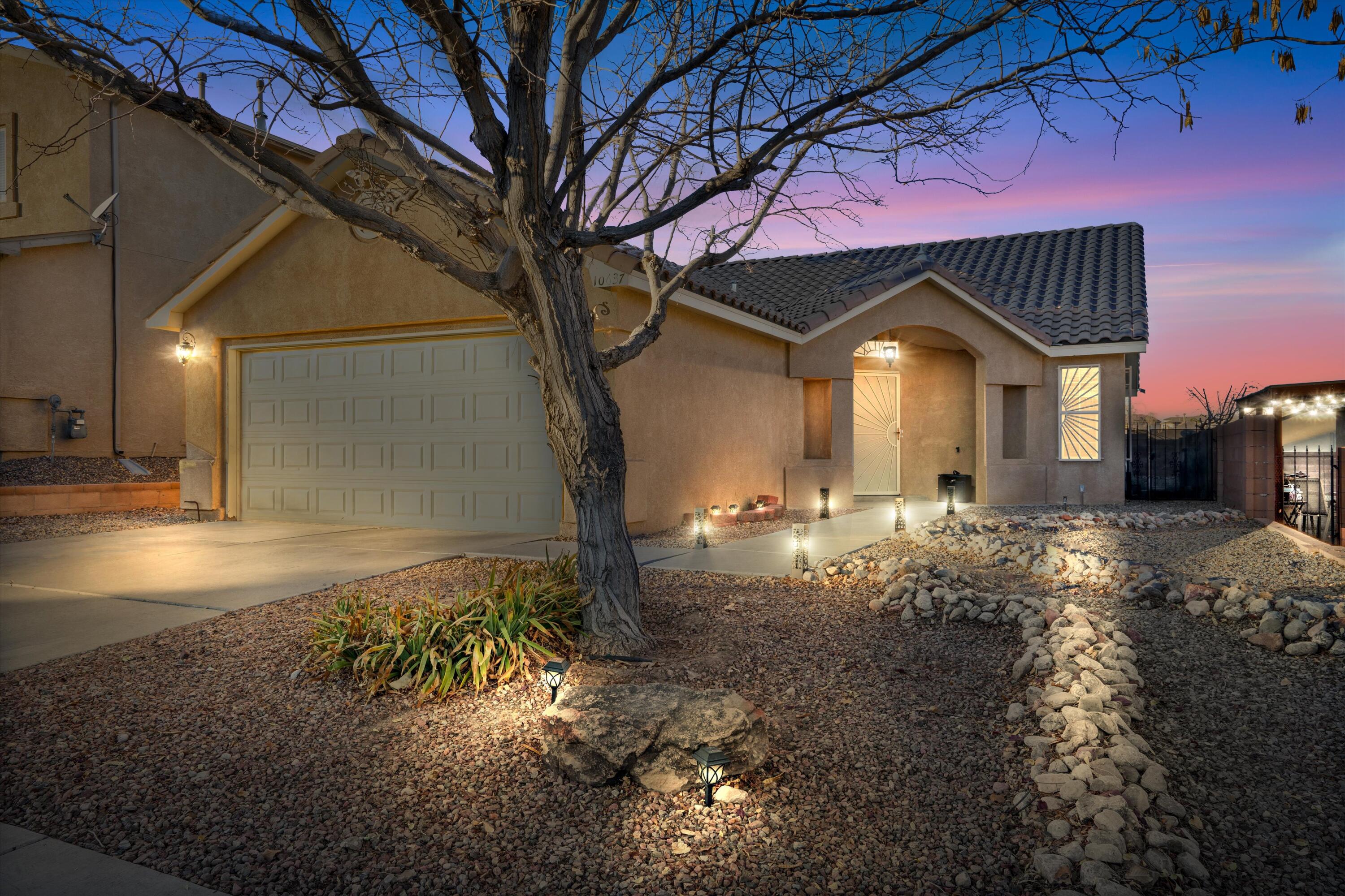 WELCOME TO THIS TREASURE THAT IMMEDIATELY FEELS LIKE HOME!   Step inside this charming 3-bedroom, 2-bath haven, where a thoughtfully designed floorplan invites you to relax and enjoy life. The cozy kitchen, with ample cabinets and counters, is perfect for cooking your favorite meals or sharing stories over coffee. The seamless blend of wood laminate, tile, and carpeted floors adds warmth and character throughout. Outside, the lush front landscaping welcomes you, while the private backyard offers a peaceful retreat for gatherings or quiet evenings under the stars. Don't let this gem slip away--schedule your tour today!