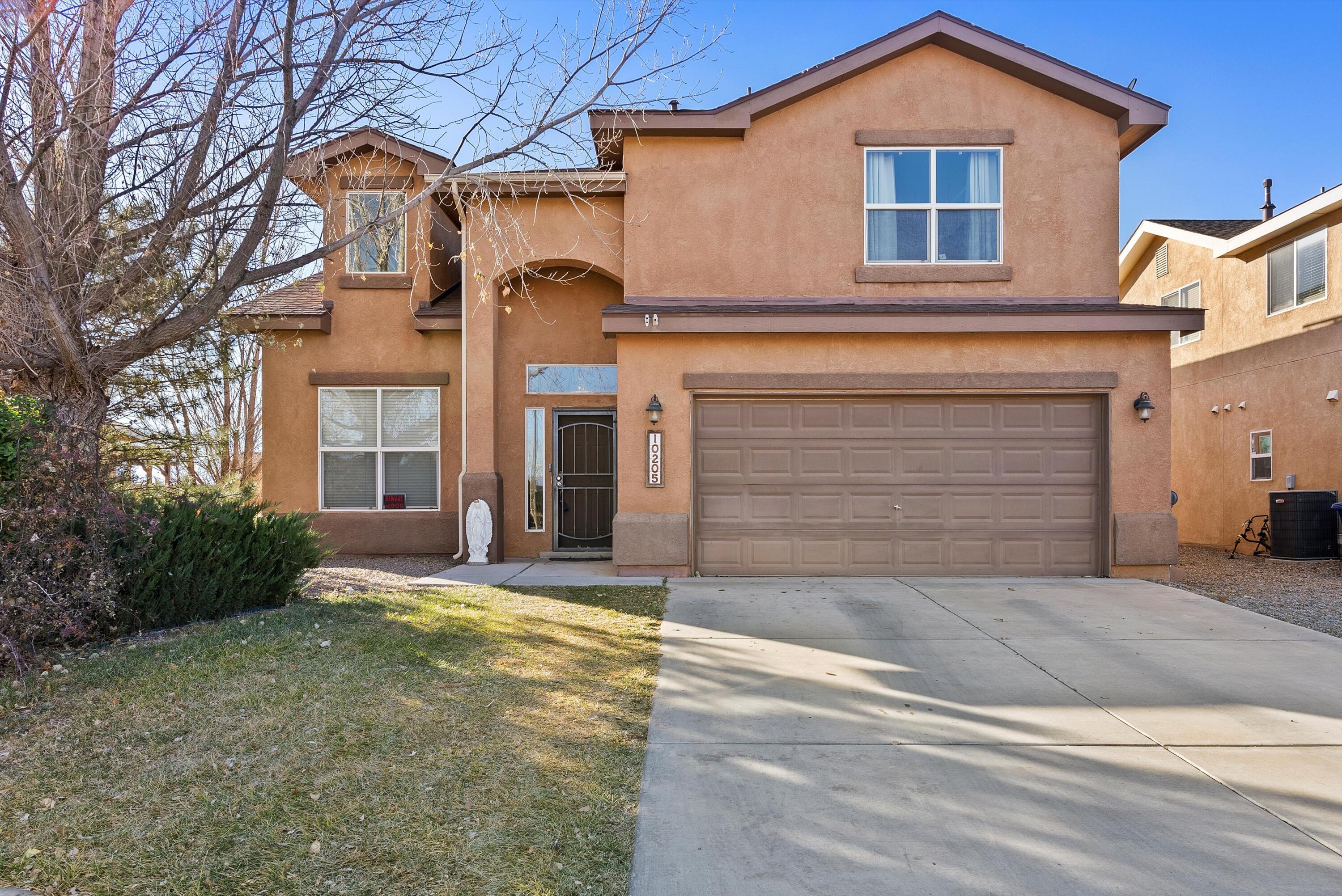 Welcome Home to this beautiful home in Ventana West. This home backs up to the mesa for unobstructed views of the sunset and not neighbors behind you! Enter onto the hardwood floors that are beautiful throughout the main level which has two living areas and fireplace. Access upstairs by a convenient double joining staircase which leads to an upstairs loft and 3 spacious bedrooms. The kitchen has stainless appliances, solid surface countertops, and maple cabinets. The backyard is fully landscaped with newly installed turf and a storage shed. Multiple parks and walking trails close by. This home is move in ready.Schedule your private tour today!