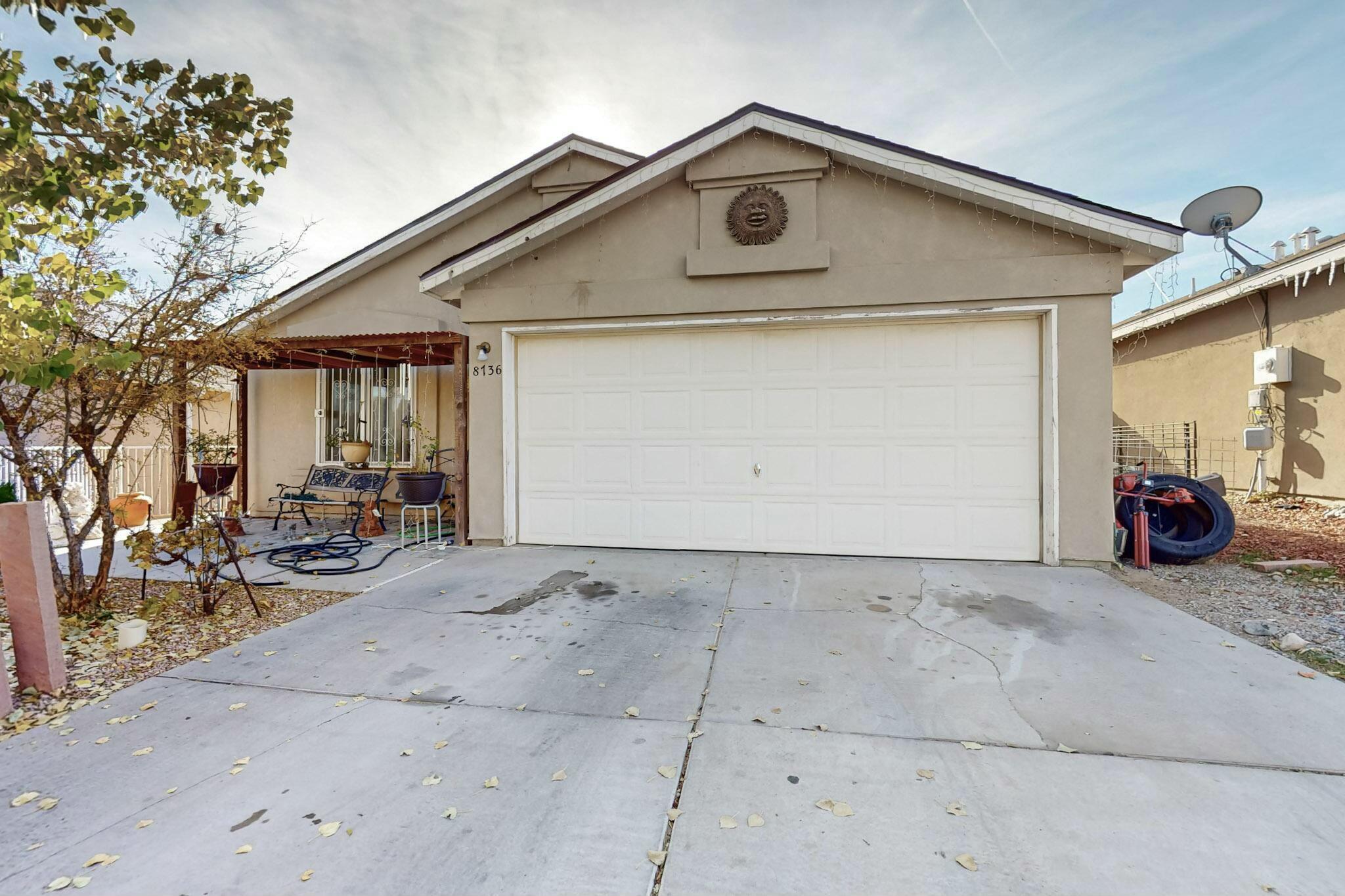 Welcome to 8736 Benavides Avenue SW, a beautifully updated home offering comfort and style in the heart of Southwest Albuquerque. This inviting property is the perfect blend of modern amenities and cozy living, offering a spacious layout ideal for families or those seeking a serene retreat. Situated in a peaceful neighborhood, this home is just minutes away from local schools, parks, shopping centers, and major highways, providing easy access to all that Albuquerque has to offer. Whether you're a first-time homebuyer or looking to downsize, 8736 Benavides Avenue SW is a must-see. Schedule your showing today and experience all that this lovely home has to offer! New Roof Installed in Sep of 2023.