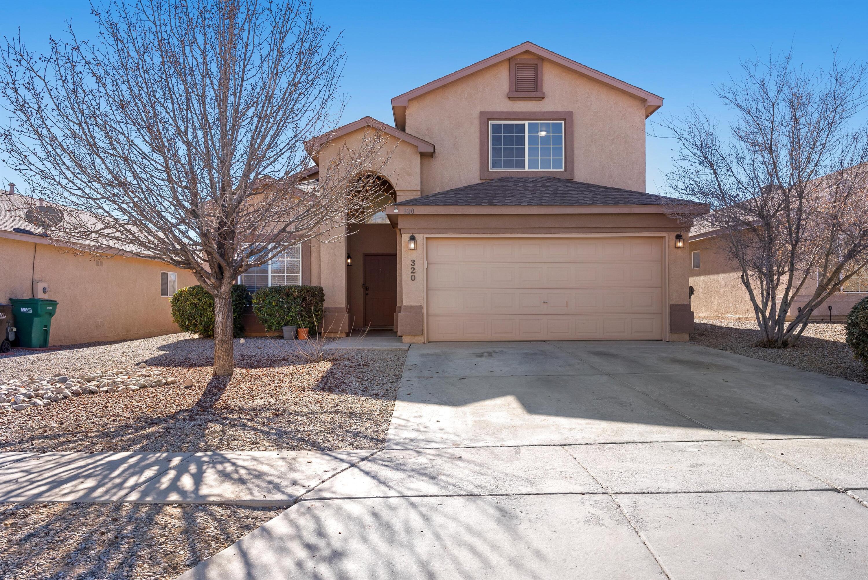 IMMACULATE 2-STORY BEAUTY IN NORTHERN MEADOWS! This lovely 3-bed, 3-bath home offers soaring high ceilings and natural light that make every space feel grand. Cozy up by the fireplace in the living area, surrounded by built-in shelving for your favorite books and art. The gorgeous kitchen boasts rich dark wood cabinets, a pantry, and a formal dining space. The first-floor primary suite is a retreat with a walk-in closet, garden tub, separate shower, and double sinks. Upstairs, a flex-space loft leads to a balcony with stunning views. The private backyard features a fire pit, small patio, and open space to relax. Minutes from top schools, the Santa Ana Star Center, and easy commutes to Santa Fe and Los Alamos. This move-in-ready home won't last--schedule your showing today!