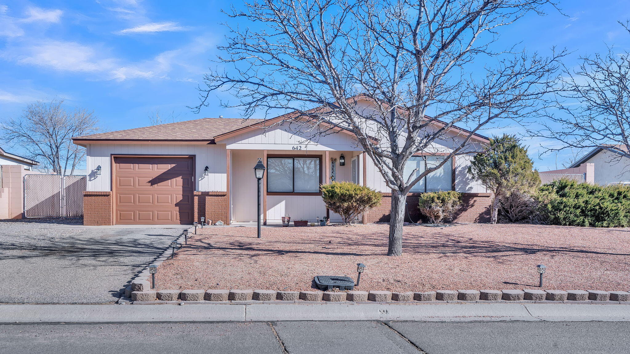 Charming 2 bedroom home in Rio Rancho! Light and bright with neutral palette. Backyard has endless possibilities with a blank slate, larger lot with RV access.