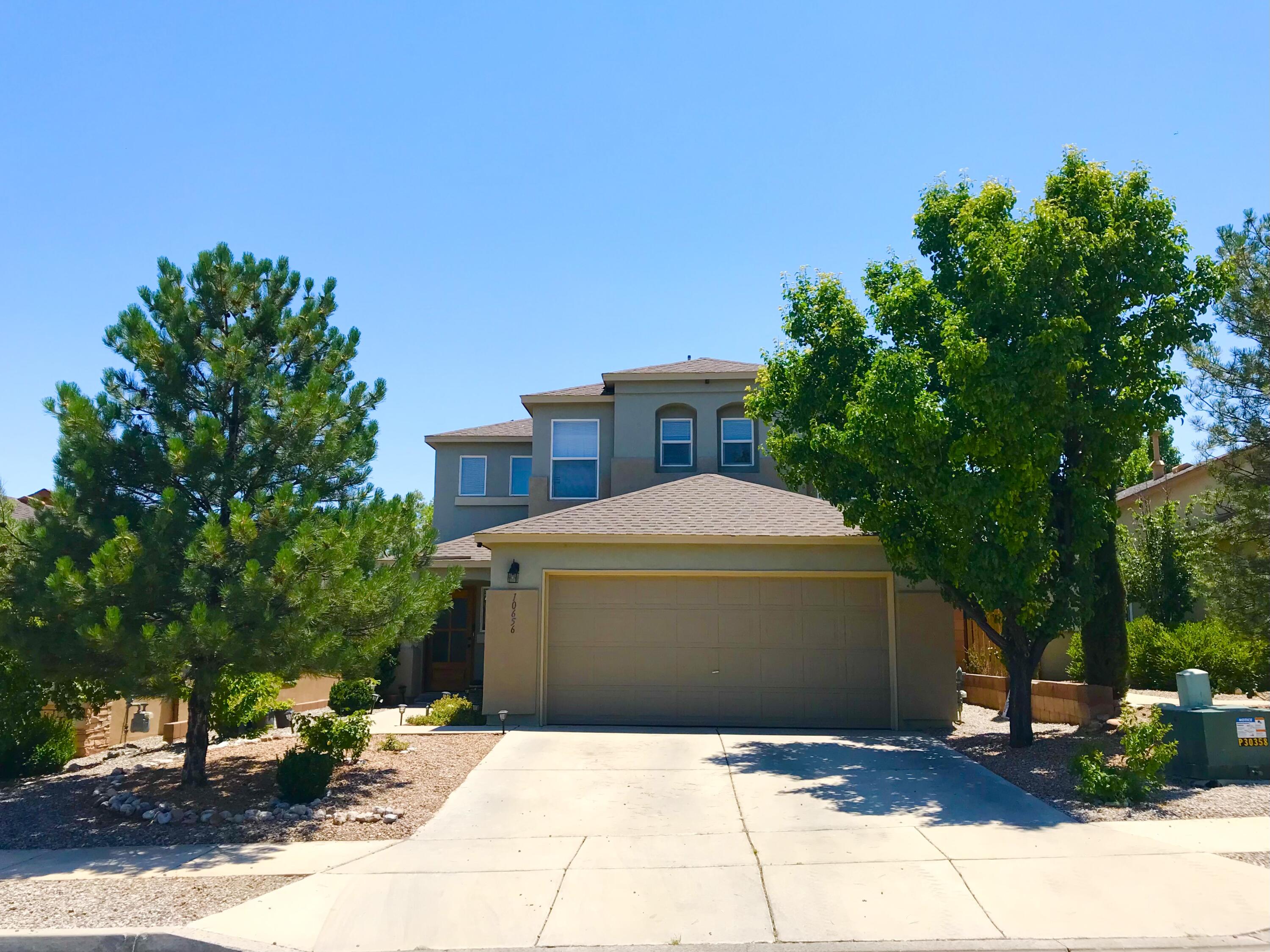 Updated Unique Home with Solar! The Great Room Features Beautiful Tile Floors and Spacious Entertaining Area! Check Out the Storage under the Stairs with a Custom Rolling Barn Door ! 2 Pantries in the Gourmet Kitchen with Granite & Stainless Steel Appliances ! Breakfast Bar & Separate Dining Area ! A Wooden Staircase invites you upstairs to the Guest Bedrooms with Unique Lighted Ceiling Fans ! Big Guest-Bath and Laundry room upstairs ! Owners Suite is Massive with Bright Windows & an Office Area or Baby Nook! Secluded Private Bath with Garden Tub & Separate Shower with Double Sinks and Large Walk-in Closet! Check out The Backyard Oasis with Hot-Tub and Covered Alcove ! Ceiling Fans and BBQ Area ! Lush Garden with Shade ! Synthetic Lawn.. Refrigerated Air !Beautiful  Private Complex Pool