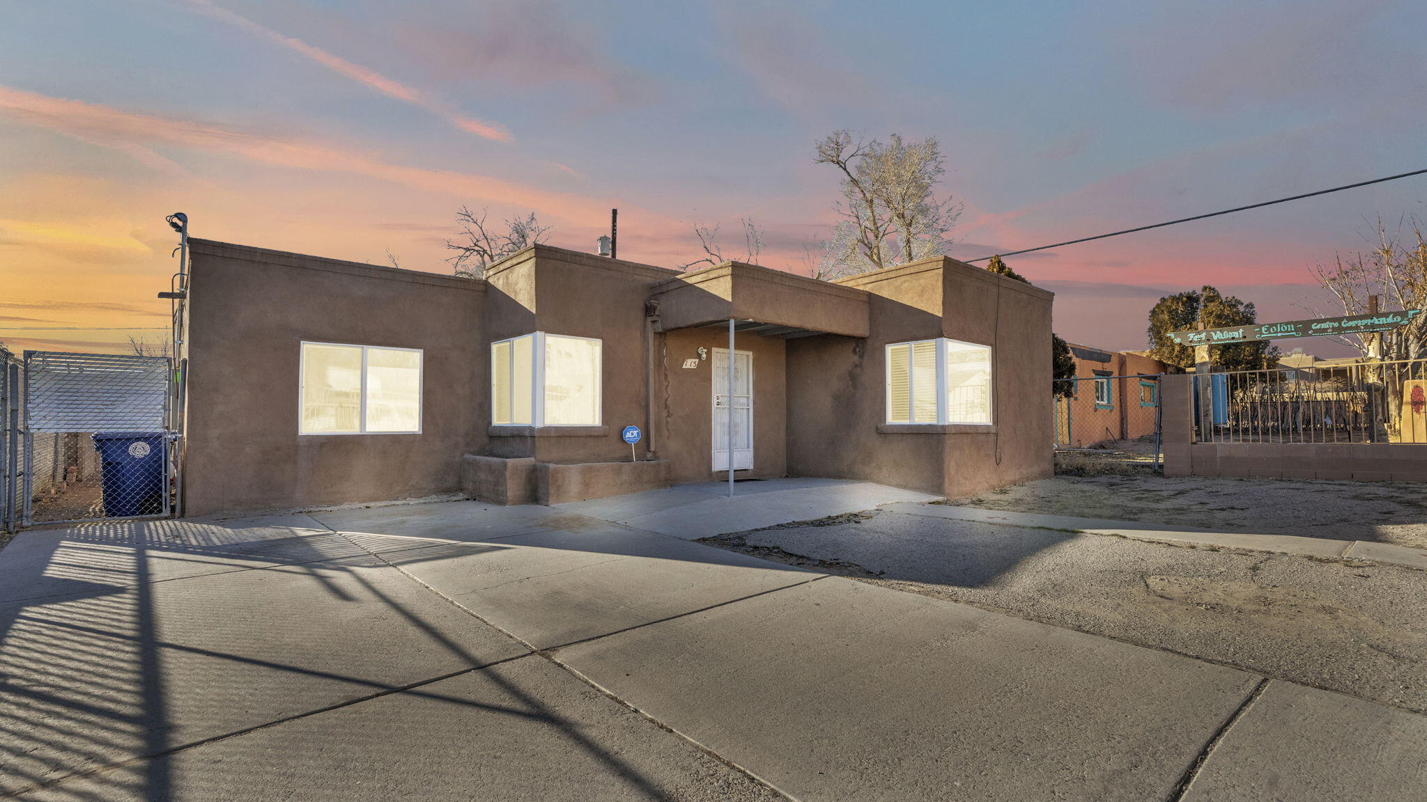 Come and check out this beautiful home! Located just west of downtown. This home features natural sunlight and rays of sunshine peeking through the windows as the sun rises from behind the Sandia Mountains. This is a spacious home, fully fenced in and gated. This property also has refrigerated air for those hot summer days and nights. It is a must see!