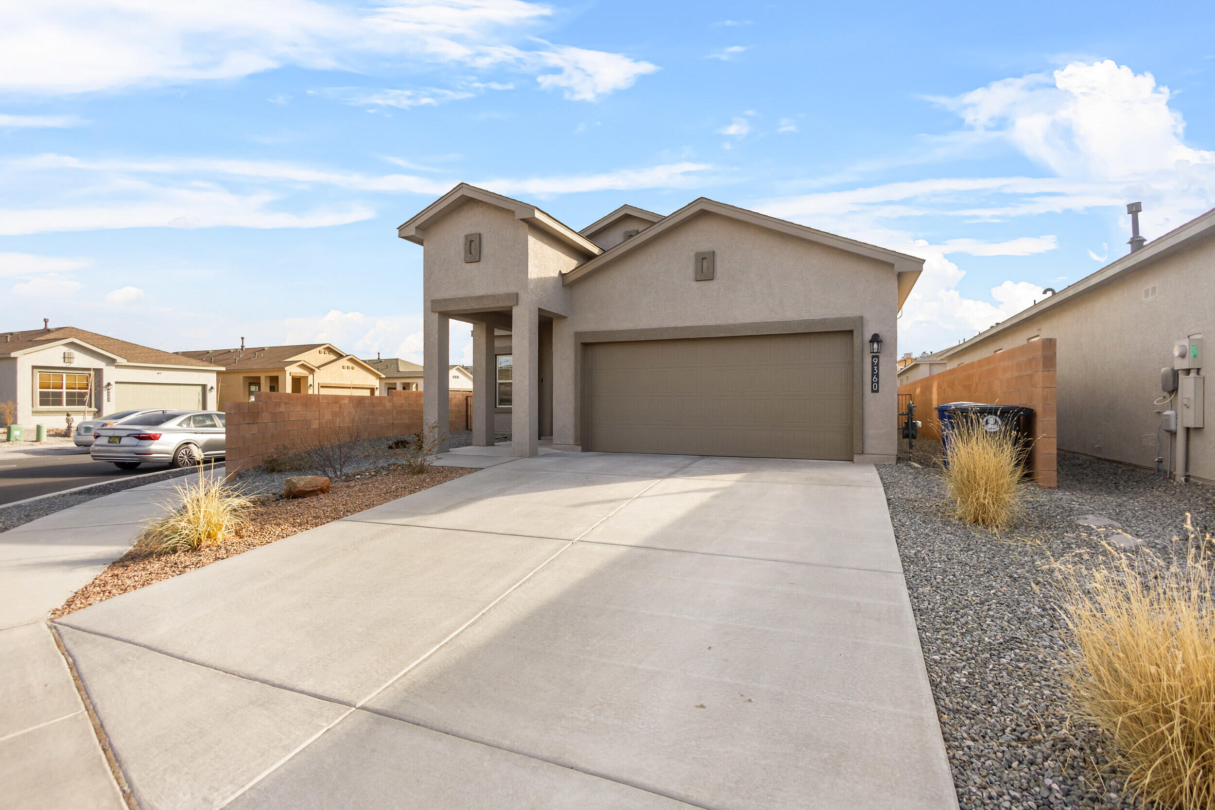 Offering custom upgrades and finishes that elevate it beyond typical new construction! This stunning 3-bedroom, 2-bath home on a corner lot offers exceptional value with custom finishes and thoughtful design. The open great room and dining area make entertaining a breeze, while the kitchen features an oversized island, Whirlpool appliances, and a large pantry. The private primary suite is a true retreat with a walk-in shower, double vanity, and generous closet space. Outside, enjoy thousands of dollars in a maintenance free backyard with upgrades, including extended concrete, turf, and a storage shed. Smart home tech with Amazon Alexa adds convenience. Don't wait--schedule your tour today!