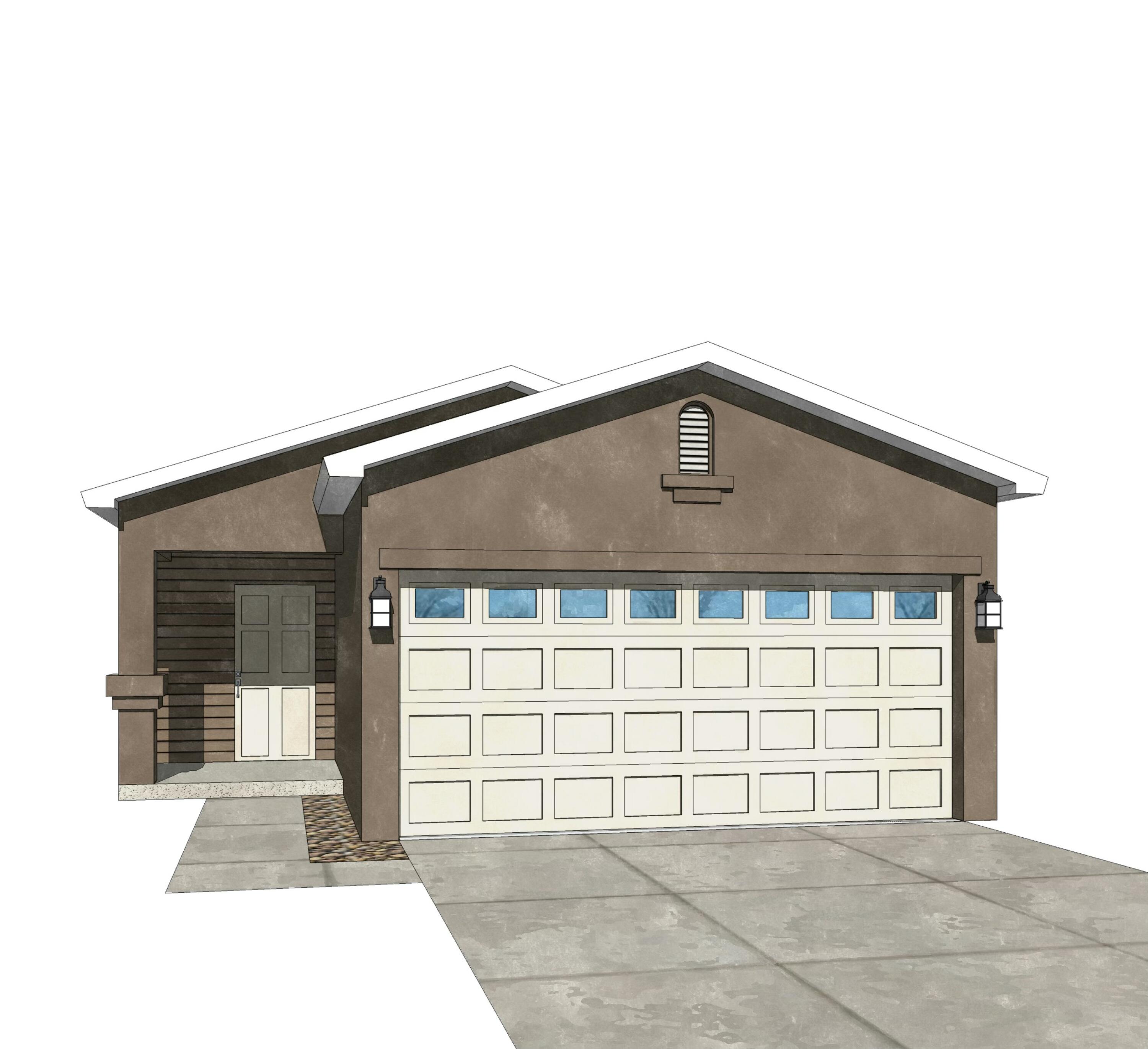 This popular floorplan makes great use of every inch in this cozy home. Kitchen has a great island and a spacious dining area which opens to a covered patio perfect for enjoying your outdoor space. The primary bathroom has a shower while the second bathroom features a tub and shower combination. Front yard landscaping included with drip irrigation. Mt. Hawk is a delightful community in far Rio Rancho close to 550 and all the services you might want. Easy access to I-25. Call today for all the upgrades and features in this delightful home. Pictures are of model. Actual selections and lot may vary from photos.
