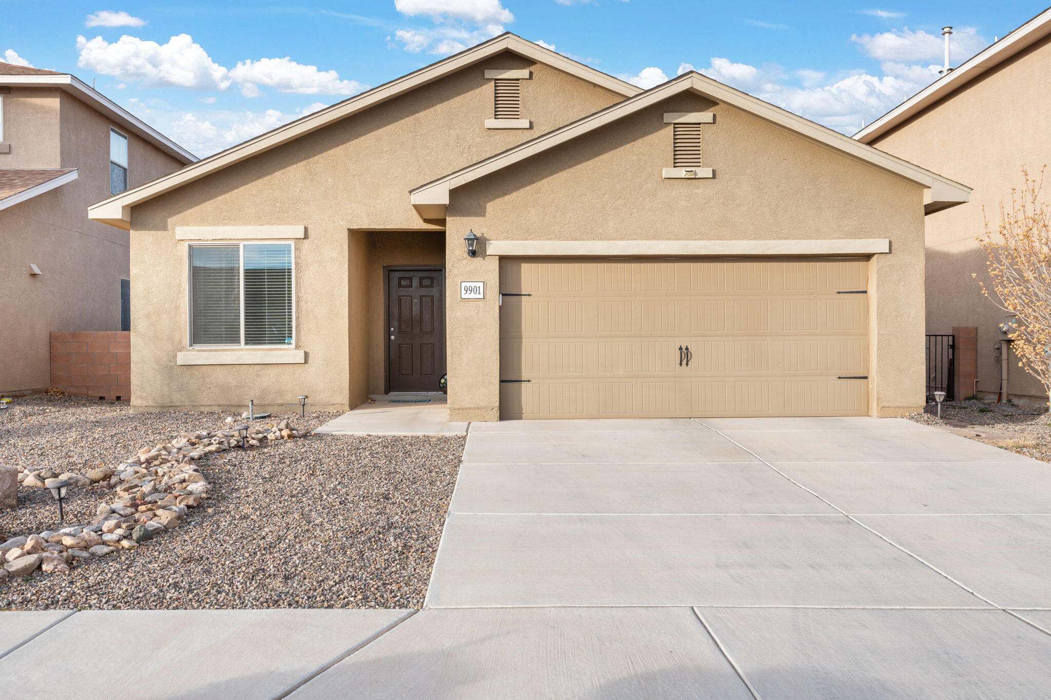 Lovingly cared for single story, LGI home, nestled in the picturesque community of Desert Sands.  This home is only 7 years young!  Enjoy an open floor plan, REFRIDGERATED AIR, ample counter space in kitchen w/lot's of cabinets too!  Close to shopping, restaurants, & easy access to the highway.Seller is offering a $1,500 credit for rate buydown/closing cost assistance/or carpet allowance.