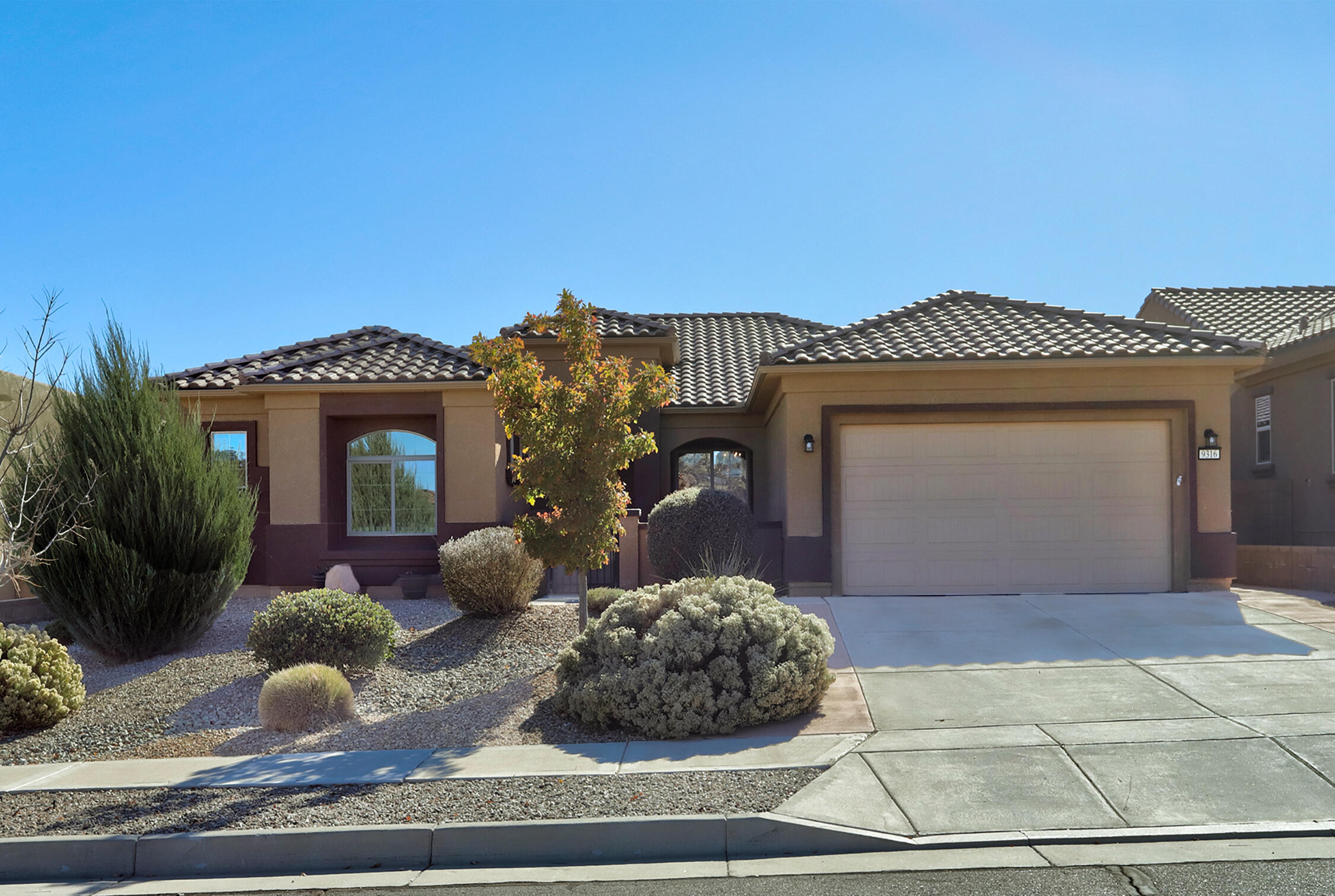 Wonderful Home located in the Exclusive 55+ Community of Del Webb Mirehaven! This Endeavor Floorplan is approx 2466sf and features: 3 BR's plus an Office/Den, 3 BA's (one bath is a Jack & Jill), Extended 2 Car Garage w/Heated Storage room (not included in SF)! Large Living room with Gas FP & Niches, Kitchen has granite countertops, tile splash, 2 Ovens, Raised Dishwasher, Additional wall of cabinets, Pull Out drawers & Large Island! All appliances stay including Washer & Dryer! Nice Mountain View from the front of Home! The custom backyard features a large covered patio w/pavers that extend out, Gas FP, Putting Green, view of the Mountains looking to the east, privacy wall! Much of the furniture is negotiable! Enjoy the Sandia Amenity Center see more...