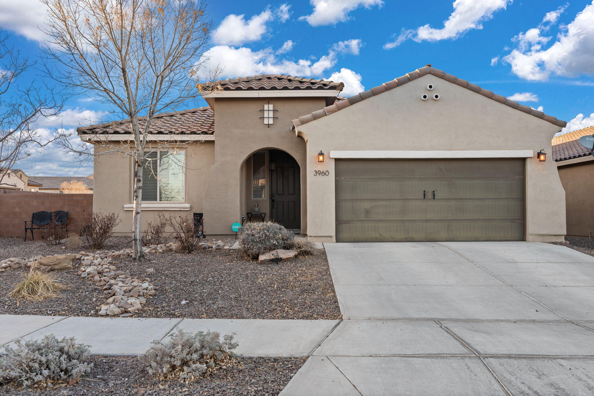 Competitively priced, this stunning single-story Green Build home, located in the desirable Lomas Encantadas community, offers 2,134 sq. ft. of stylish living space. The Manzanita floor plan features 3 bedrooms, 2 bathrooms, 2 living rooms, and a quiet office with French doors.The master retreat offers trayed ceilings, a bay window, and a luxurious ensuite bath with dual sinks, a garden tub, and a walk-in closet. The sleek kitchen boasts upgraded staggered cabinetry, granite countertops, custom backsplash, built-in ovens, a gas cooktop, and a pantry. The spacious living area includes 12-foot double sliders, leading to a large covered patio perfect for entertaining. Outdoors, enjoy the pergola, outdoor kitchen, and fireplace--ideal for barbecues and gatherings.