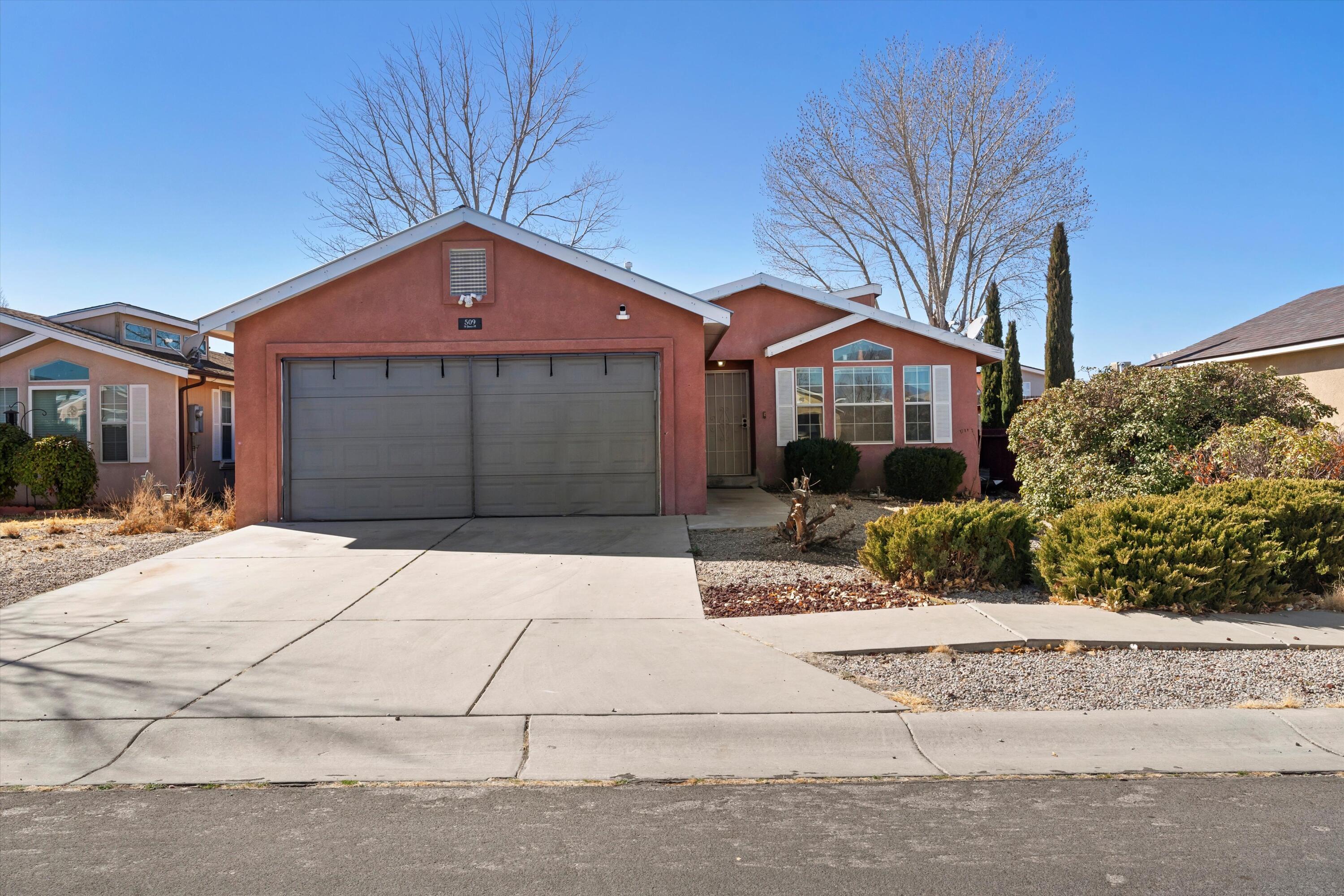 Back on the Market Foreclosure, FHA Approved. Located at 509 Saint James Pl SW, Albuquerque, NM 87121, this 1,500 sq ft home offers 3 bedrooms and 2 bathrooms. The interior boasts cathedral ceilings, a kitchen island, main-level master suite, and a pantry.  Situated in a quiet neighborhood, residents enjoy a peaceful environment.  Nearby amenities include shopping centers, restaurants, and parks, providing convenience and recreational options. The area is also served by reputable schools, making it ideal for families. With its spacious layout and prime location, this property combines comfort and accessibility, offering an excellent living experience in Albuquerque.