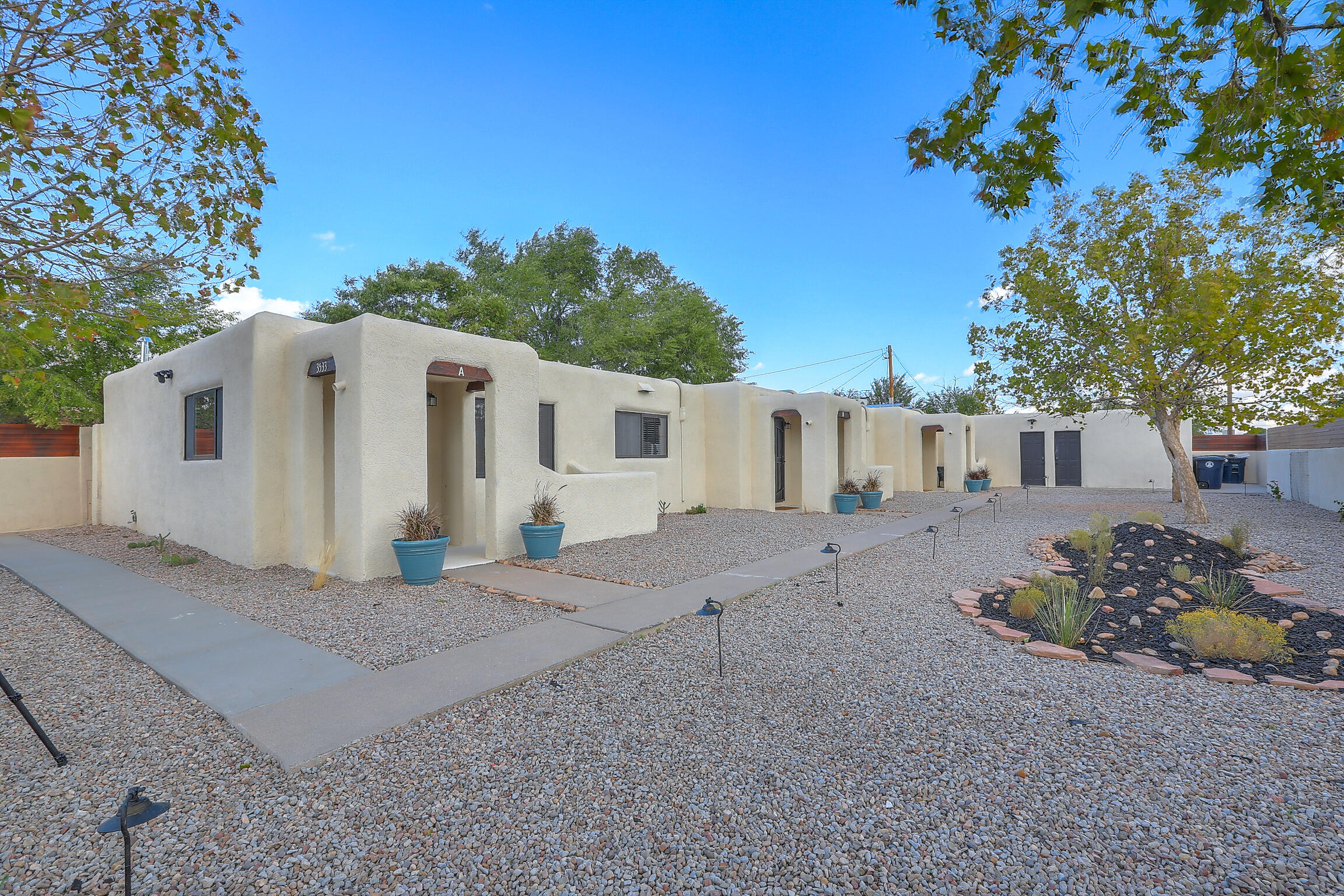 This turnkey triplex has been completely remodeled from the ground up. Each unit has been meticulously furnished with a thematic fusion of modern comfort and local charm. The Albuquerque Apartment embodies the city's spirit. The Balloon Bungalow channels the city's iconic hot air balloon festivals, while the Cactus Casita captures the rugged beauty of the Southwest. Perfect for passive investors seeking a reliable return or hands-on individuals eager to manage and potentially reside in one of the units, this triplex offers plenty of versatility. Located just a few minutes from Nob Hill- dining, shopping, entertainment and night life. If you are seeking a smart investment opportunity- this one may be for you! Contact your Realtor for more information today