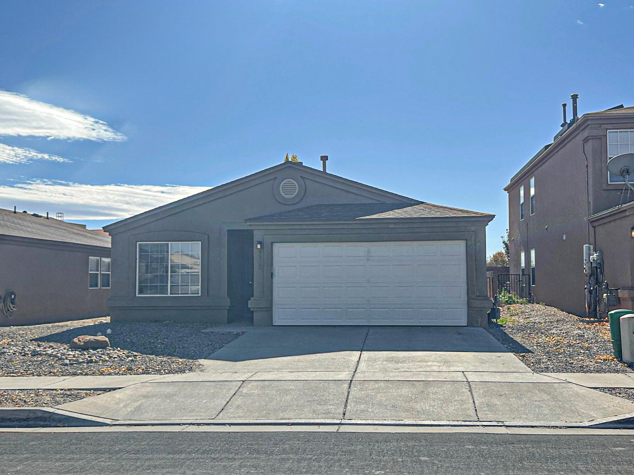 This move-in ready home has 2 bedrooms + an office or possible 3rd bedroom and 2 bathrooms. The kitchen is open to the living area, making the home feel more spacious. New interior paint and new carpet in the bedrooms. Low maintenance yard.