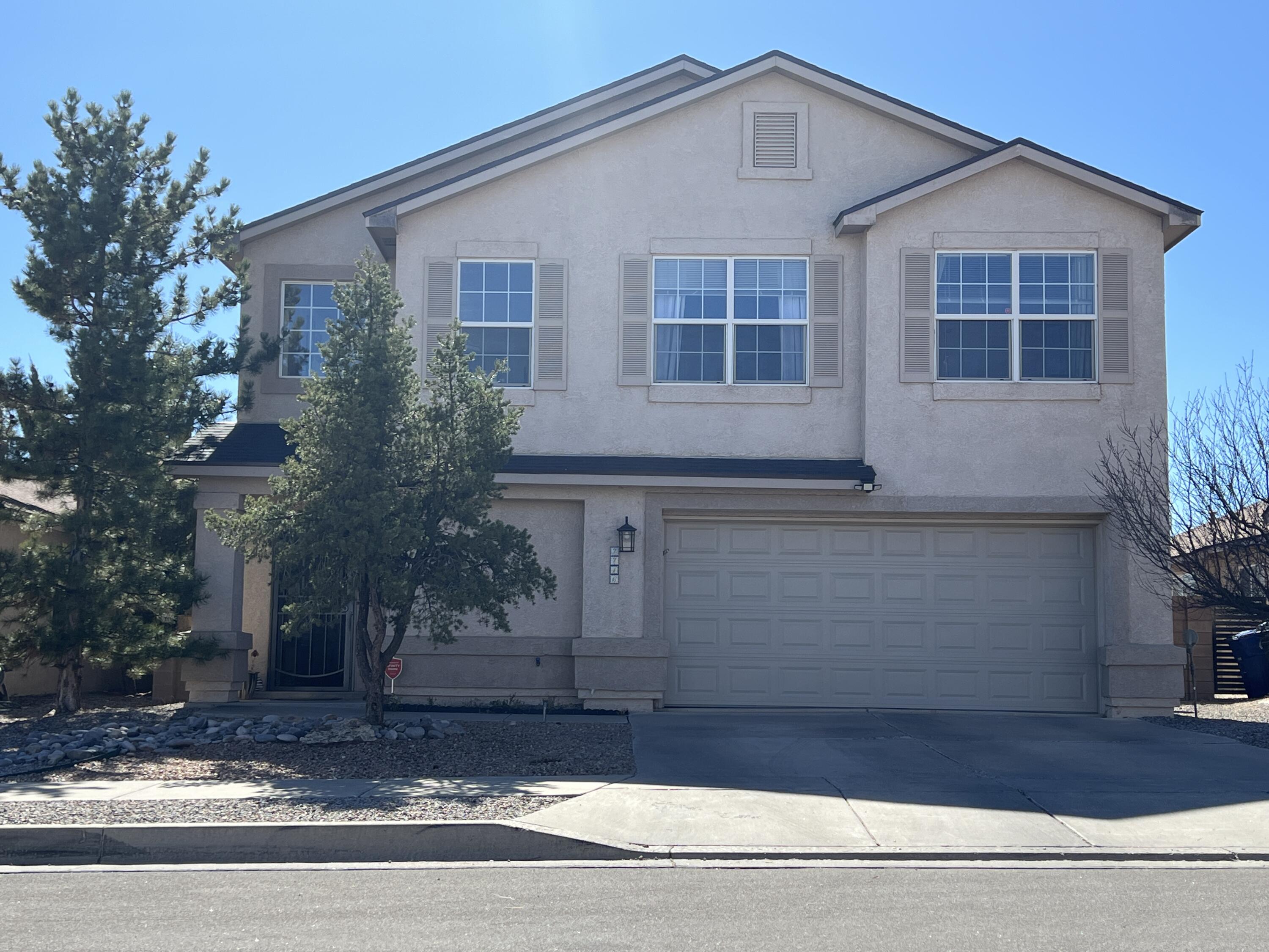Price Improvement!  Welcome to the original Ventana Ranch!  Known for popular schools, neighborhood parks, walking paths, community pool and NO PID!  Freshly painted throughout, this home offers 3 bedrooms plus a loft (perfect for office or gameroom) all upstairs, 2.5 baths and a finished 2 car garage.  Spacious primary bedroom with double door entry and large walk-in closet in addition to 2 comfortably sized bedrooms.  EZ care tile on 1st floor - carpeting upstairs.   Extremely well maintained home with a HUGE backyard features covered patio AND open deck. Lots of room for kids, pets, entertaining or gardening....  check us out!  $1000 credit to Buyer for Closing Costs and/or pre-paids at closing (with lender approval).