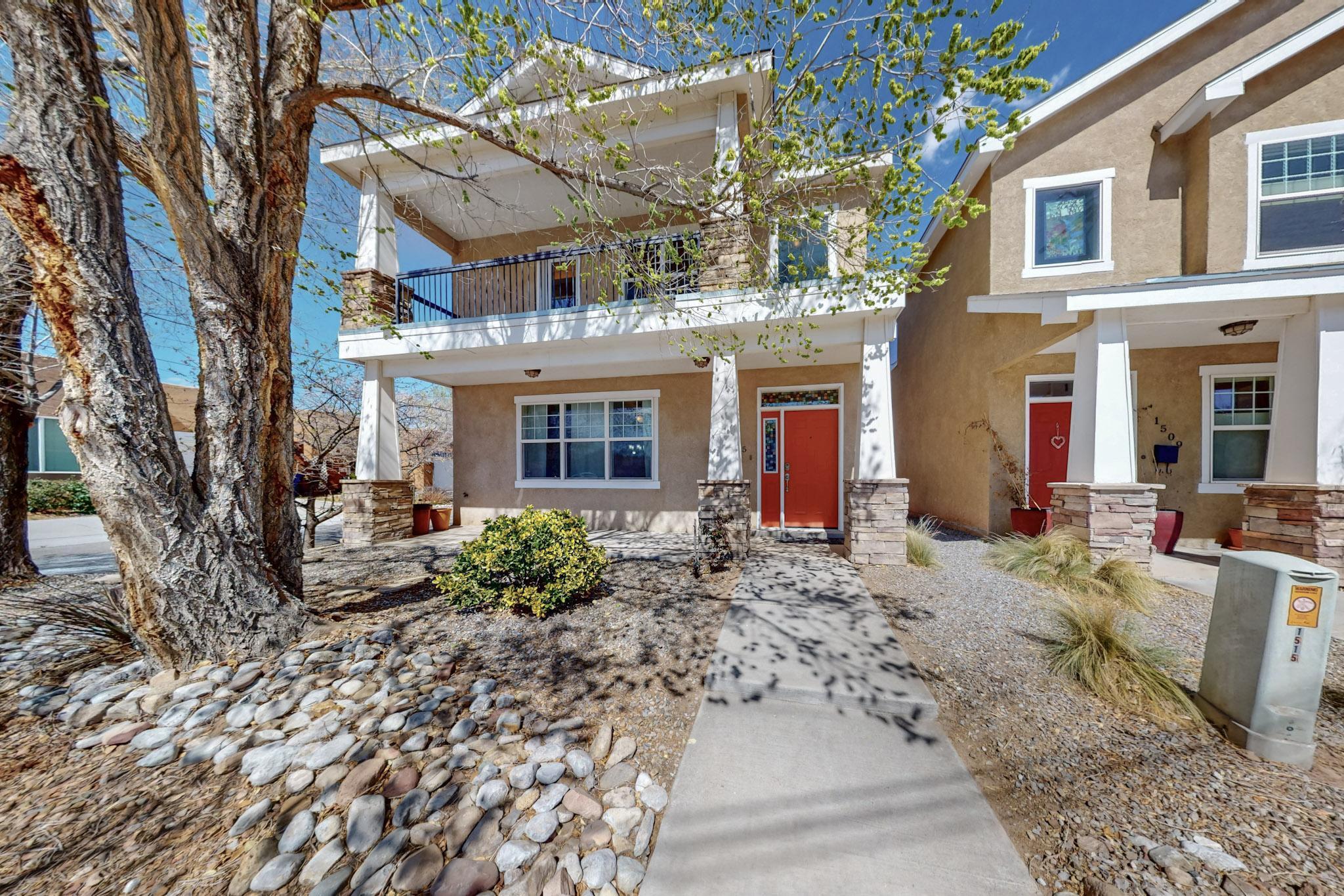 This beautiful, bright Craftsman Style home has an open floor plan with patios, breezeway and a balcony  for space to relax and enjoy this efficient abode. Wonderful location with so much to do and see within such a short distance like Saw Mill Restaurants, Museums, Old Town, Bio Park, Zoo, the ACC and more. Privately situated corner lot with clever outdoor living spaces good for grilling, gardening and entertaining. Well maintained and updated for immediate move in.