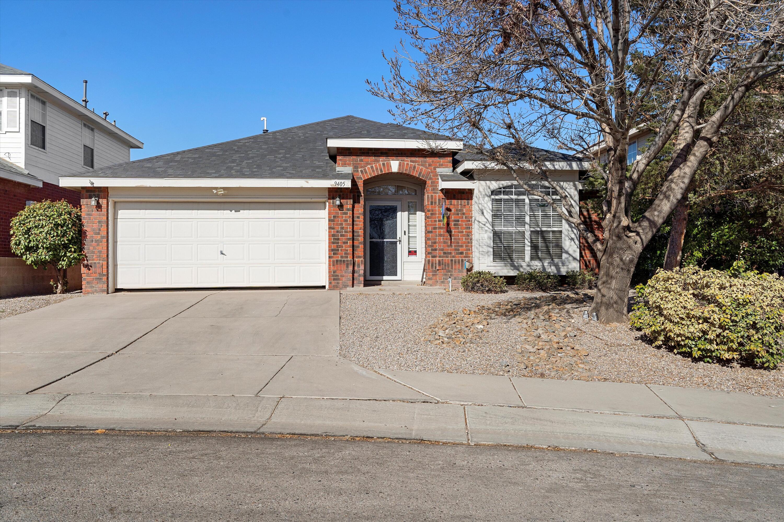 Welcome Home to this charming 4 bed brick Home in desirable Ventana Ranch! Step inside to a spacious family room featuring a cozy fireplace, perfect for relaxing or entertaining. The open kitchen and dining area offer plenty of space complete with stainless steel appliances. The generously sized master suite includes a beautifully appointed bathroom ad a walk-in closet. Enjoy outdoor living in the large backyard, which includes a storage shed for added convenience. Recent updates include a new sliding glass door, water heater and refrigerated air for year round comfort. Schedule to see this move-in ready Home today!