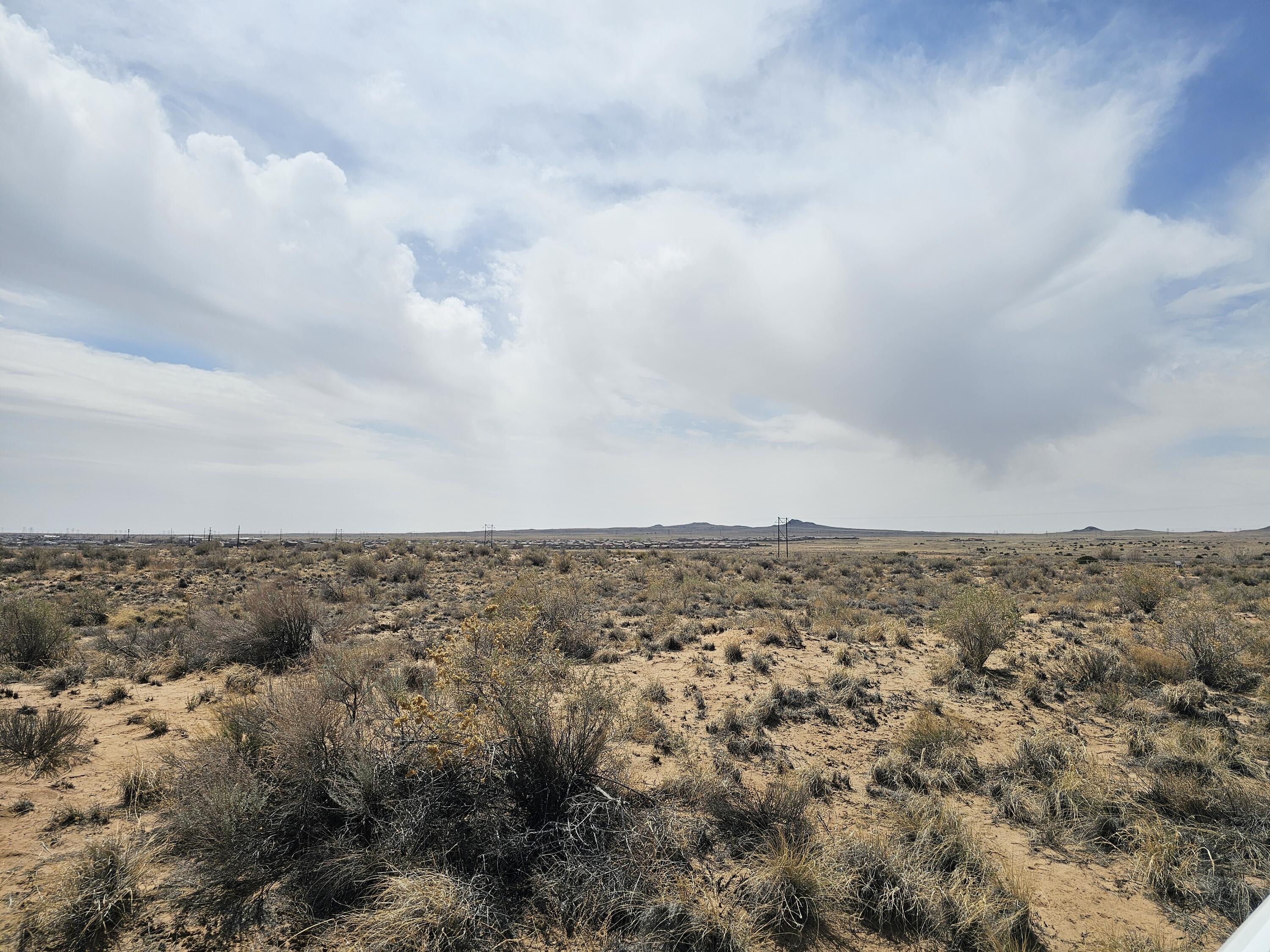 Your imagination can come to life with this vacant land. Very close to Unser Blvd and close to all amenities. This land has beautiful 360 views with a clear shot of the Sandia Mountains. There is an endless amount of potential with this vacant land.
