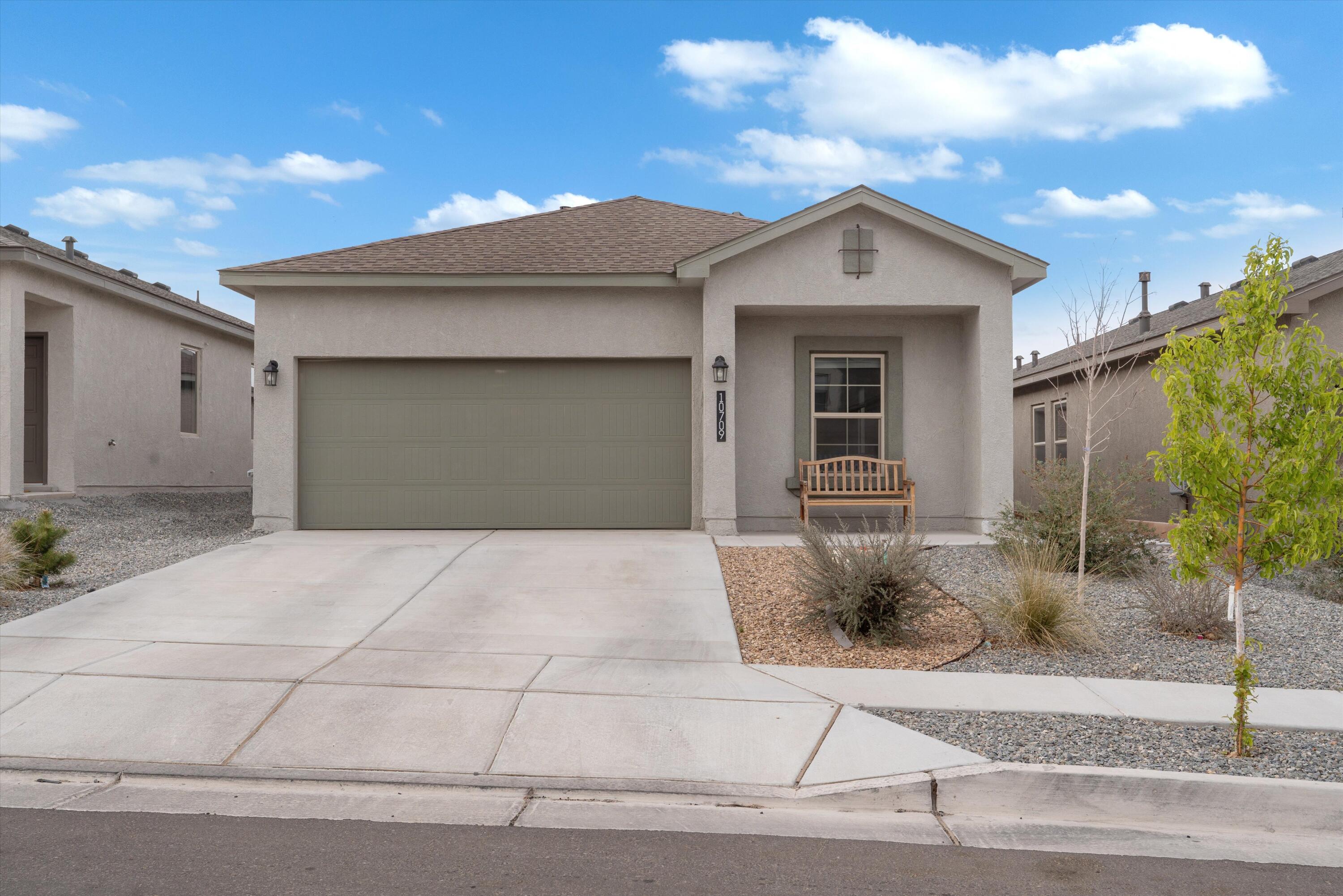 **OWNER FINANCING AVAILABLE** Welcome to this immaculate DR Horton home, built in 2023 and nestled within a beautiful gated community. At just two years old, this 4-be, 2-bath home offers modern living with thoughtful upgrades and an ideal layout for privacy and comfort.Step inside to a split primary floor plan that ensures peaceful separation between the primary suite and secondary bedrooms. The open-concept kitchen features beautiful modern hardware, and all appliances--including washer and dryer--are included, making this home truly move-in ready.Two community parks, each just a block away, offer playgrounds, open grassy areas, and shaded seating--perfect for outdoor fun and relaxation.Additional upgrades include