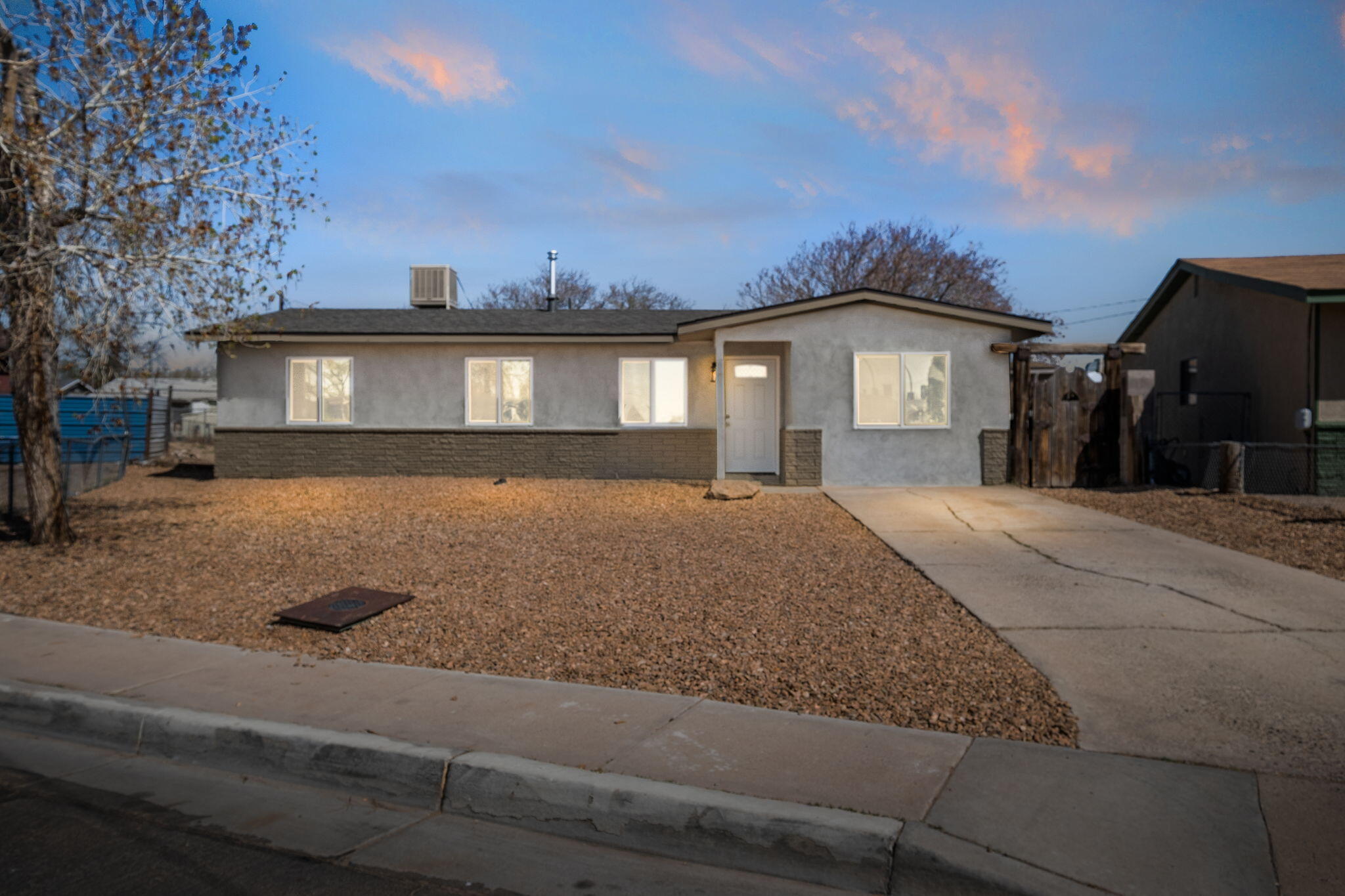 Fully remodeled 4-bed, 2-bath home--or 3 bedrooms plus a flex room--on a quiet cul-de-sac with a big yard. Everything is new: windows, roof, stucco, furnace, cooler, quartz counters, stainless steel appliances, kitchen, baths, flooring, paint, and fixtures. Like-new living without the price tag. Steps from Alamosa Elementary and park. MFA ''Targeted Area'' eligible--no first-time buyer requirement, down payment and closing cost help, and lower mortgage rates. Convenient to ABQ BioPark, Old Town, transit, shopping, and dining. Enjoy the area's cultural richness, parks, and community events. Move-in ready with real value.
