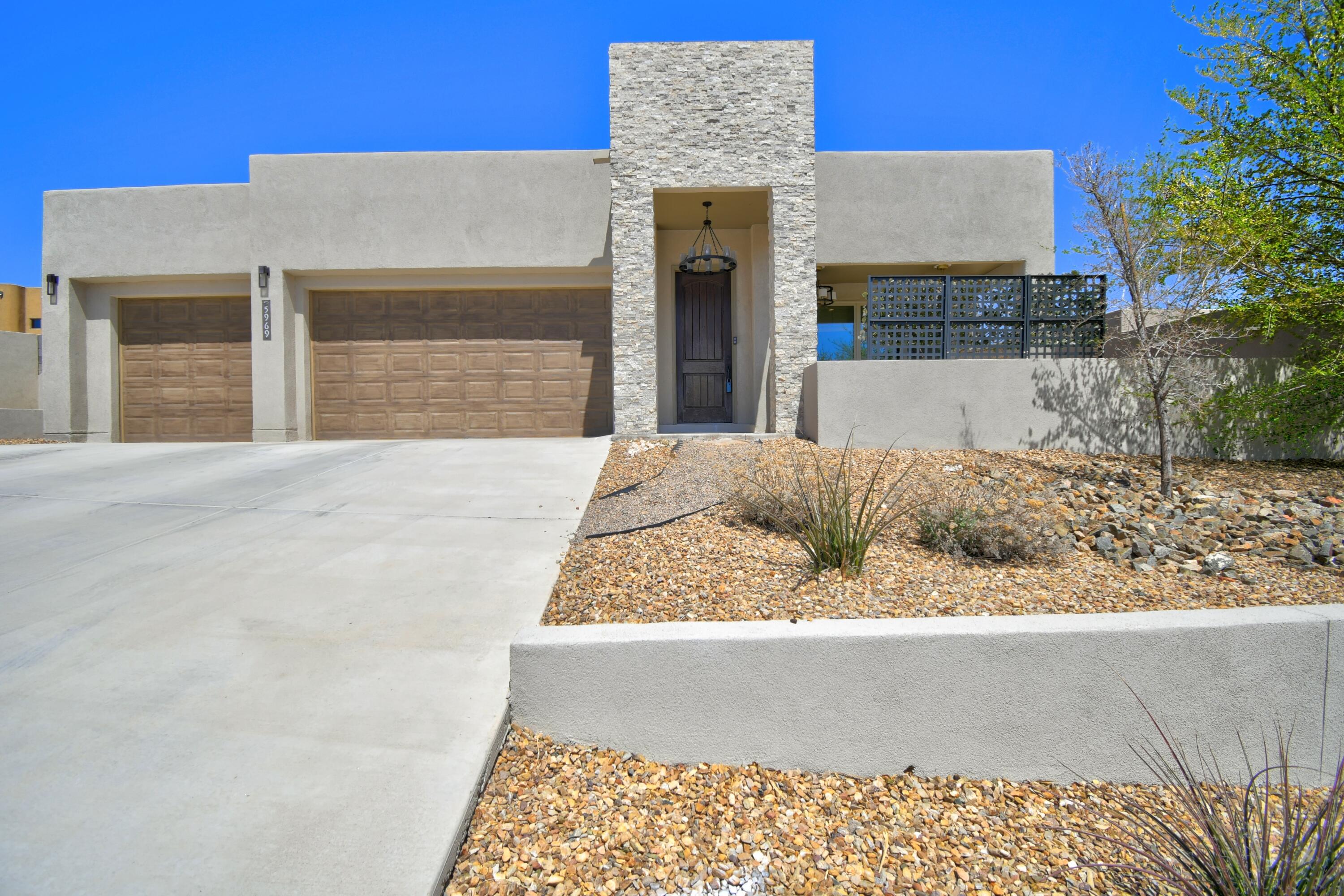 Absolutely Stunning & Move-In Ready! This newer home--just 5 years old--offers the perfect blend of modern luxury & thoughtful design. Step through the grand entry into a beautifully crafted open floorplan that feels both spacious & inviting. From the moment you arrive, you'll fall in love with the lovely front courtyard, perfect for morning coffee. Inside, enjoy all tile floors, upgraded light fixtures, & Pinterest-worthy design touches throughout. The heart of the home features a gourmet kitchen with an oversized island & all appliances included, seamlessly connecting to the bright & airy living & dining spaces. This home also offers a rare second master suite, ideal for multigenerational living. Step outside to a private viewing deck, perfect for enjoying sunsets + spacious 3-car garage.