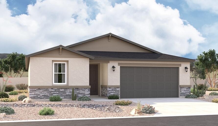 The stunning Slate plan opens with two bedrooms flanking a full hall bath. Beyond the entry, you'll find a thoughtful layout offering a dining nook, a great room with access to a serene covered patio, and a kitchen boasting a center island, walk-in pantry and abundant cabinetry. The nearby primary suite offers a generous walk-in closet and a private bath with a separate shower and soaking tub. A laundry room, mudroom, and fourth bedroom with its own private bath and walk-in closet complete the home. Professionally curated finishes are included!