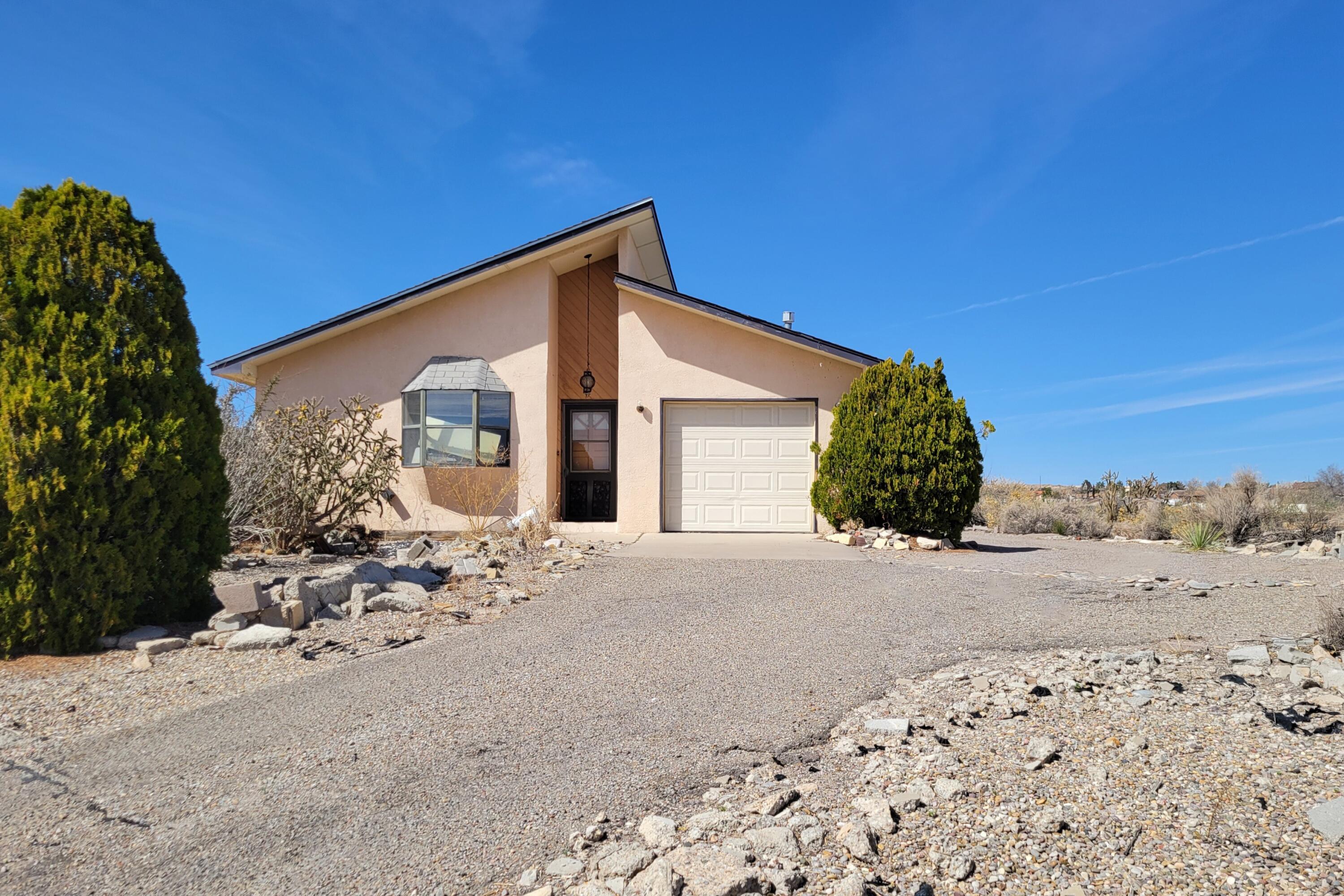 Great Fixer Upper Opportunity, OFFER Deadline April 25th 5pm Needs a full Remodel. Selling AS IS, Great Location in Rio Rancho. Close to Walmart, Rust Medical Hospital, restaurants. Over a half acre lot perched on a hill with Great Views of the Sandia Mountains. This property has a 30-day first look period from listing date for owner occupant buyers, Non-profit Organizations, Government Entities Only.No Utilities are activated.