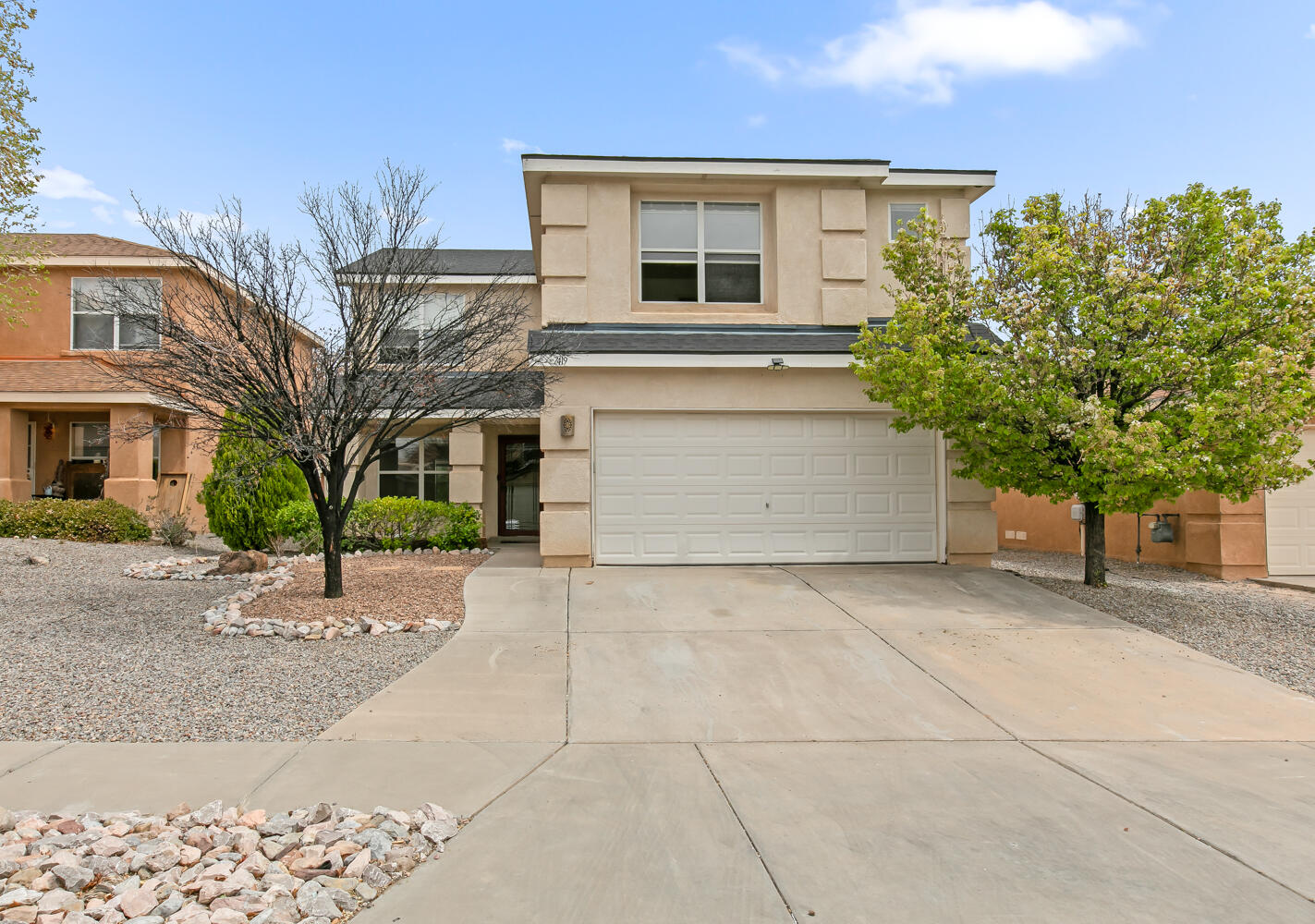 Great opportunity in Ventana Ranch with 4 bedrooms plus a loft.  Huge living area with cozy fireplace and tile floors. Open kitchen with island is the perfect hub of the home. Plenty of space for gatherings. All appliances stay. Nice pantry for extra goodies, and 1/2 bath down for guest. Oversized primary bedroom with walk in closet, built in shelving and 3/4 bath. Loft is perfect for a kids play space, and 3 additional bedrooms have great closet space as well. Beautiful fully landscaped backyard with trees, and synthetic lawn.  Roof just about 3 years old, water heater about 6 months old. Great community with walking trails, shops and restaurants.  All 3 schools very close by and are highly sought after.