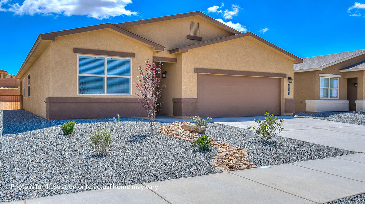Welcome to the captivating Chama floor plan, nestled within the highly sought-after Vista Grande by D.R. Horton Subdivision. This four-bedroom, two-bathroom home features an open-concept living space that seamlessly blends the living, dining, and kitchen areas. The kitchen is a warm and inviting haven, perfect for hosting family dinners and entertaining guests. Equipped with stainless steel Whirlpool appliances and granite countertops, it's a chef's dream come true.Your new home also comes with a smart home system, complete with an alarm, video doorbell, and Alexa, providing convenience and security. Don't miss out on this incredible opportunity to own a home in this fantastic community. Schedule a private tour today and ask me about our current incentives!