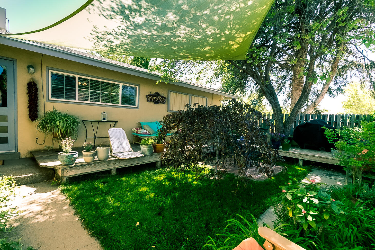 This Mossman home is full of Charm and Character. Beautiful yard with mature Landscaping in both the front and back yard. Perfect for entertaining relaxing or playing in your private oasis. The extended kitchen area allows for extra prep space and added storage. Updated kitchen and bath. Hardwood under the new carpet. This is a well maintained warm and inviting home. Conveniently located for shopping dining or commuting.