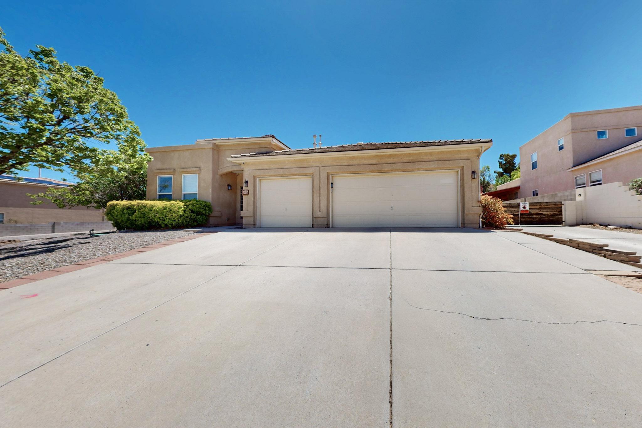 Price Improvement! Seller offering 5k towards buyer concessions! Welcome to this beautifully maintained single-story home situated on a spacious corner lot in the highly sought-after Enchanted Hills neighborhood. Offering a generous living space, this residence features 4 bedrooms- all with walk-in closets-and a versatile front study, perfect for a home office or creative space. Recent upgrades include a replaced refrigerated air unit and furnace.The heart of the home is its open-concept kitchen, seamlessly flowing in to the dining and living areas, ideal for entertaining or family gatherings. The oversized primary suite serves a private retreat, boasting a separate tub and shower, dual sinks, and generous closet space.