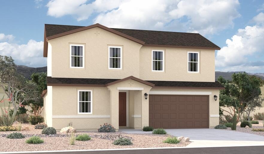The notable Elderberry boasts four generous bedrooms, including a main-floor primary suite with a spacious walk-in closet and a private bath. It also offers an expansive great room, a dining nook, a thoughtfully designed kitchen showcasing a center island and a generous walk-in pantry, and a charming covered patio. An upstairs loft offers additional versatility. A convenient laundry, storage area and mudroom round out this two-story plan. Designer-curated fixtures and finishes are included