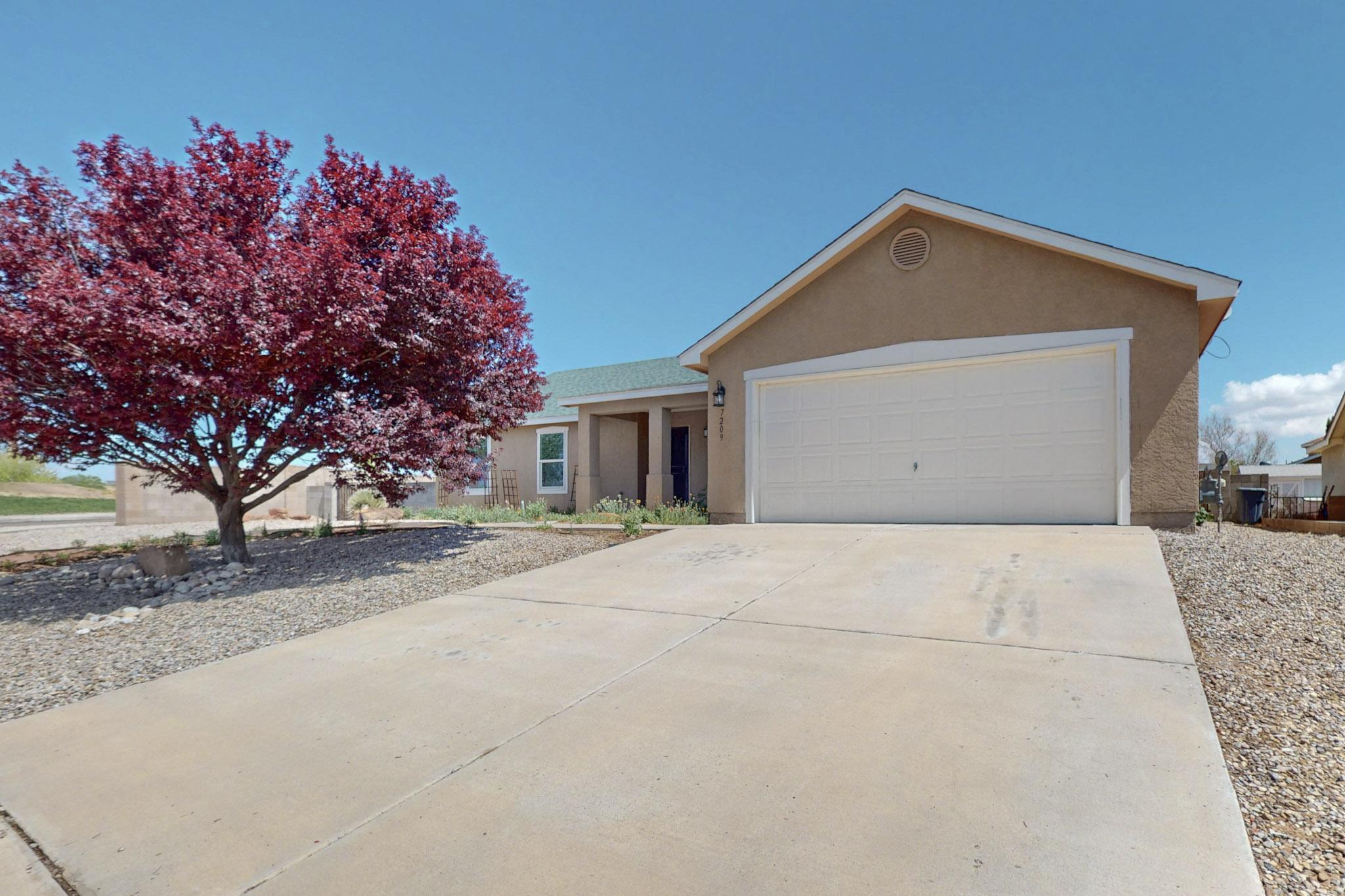 Amazing Home Near ''The Block'' in Rio Rancho!Where convenience meets comfort, this stunning home offers everything you need and more. Featuring an open floor plan, a spacious kitchen, 3 bedrooms, 2 bathrooms, and a 2-car garage, this home is designed for both functionality and style.Located on a huge corner lot directly across from a city park, you'll enjoy breathtaking views from your covered patio. The home also boasts proximity to shopping centers, medical facilities, and provides easy access to U.S. Highway 550--making daily life effortless.The newly remodeled primary bathroom shower, vaulted ceilings, and a massive living room add luxury and charm to this already impressive property. Don't miss out on this exceptional opportunity in one of Rio Rancho's most sought-after are